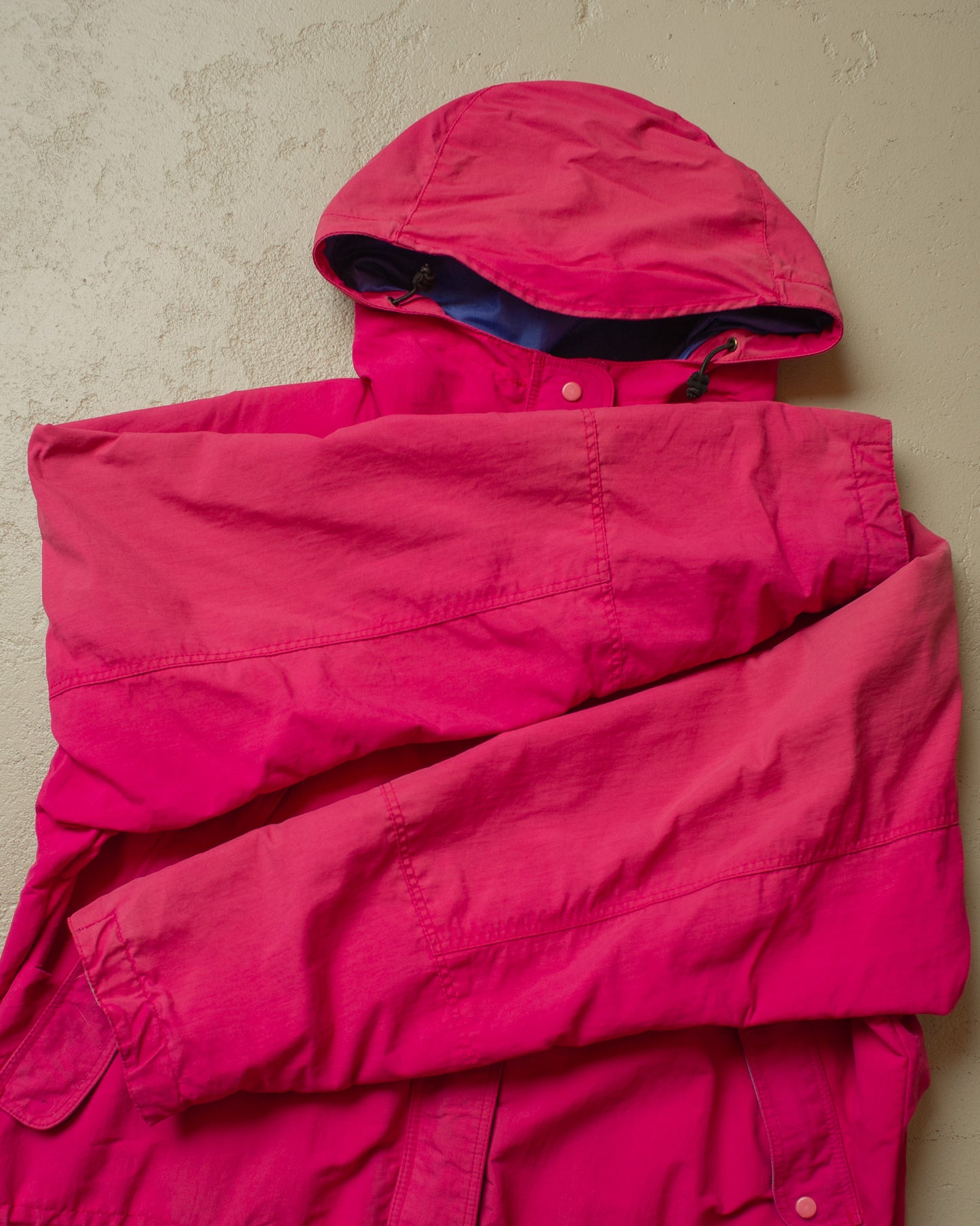 1980s Womens Faded Patagonia Parka pink - L/XL