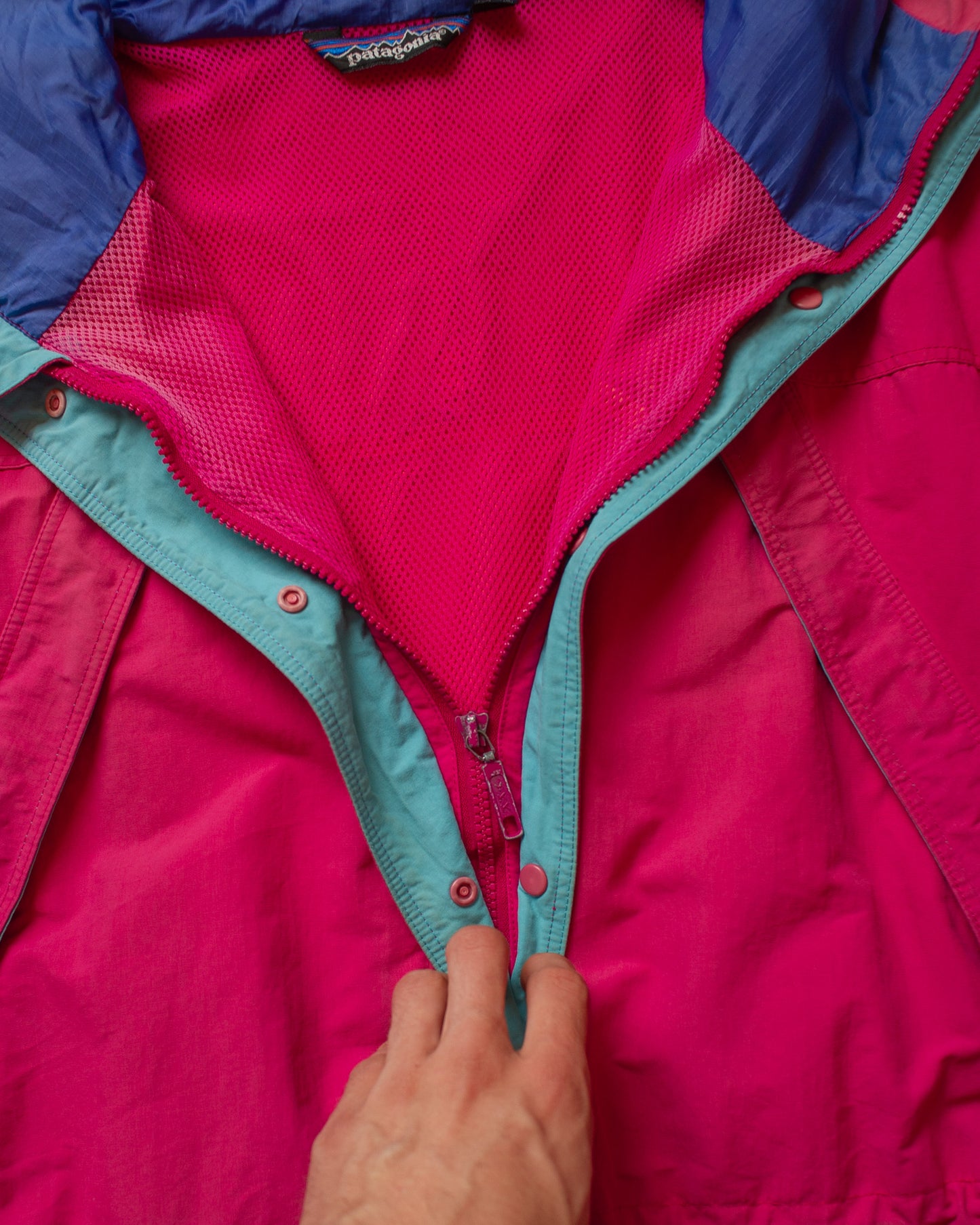 1980s Womens Faded Patagonia Parka pink - L/XL