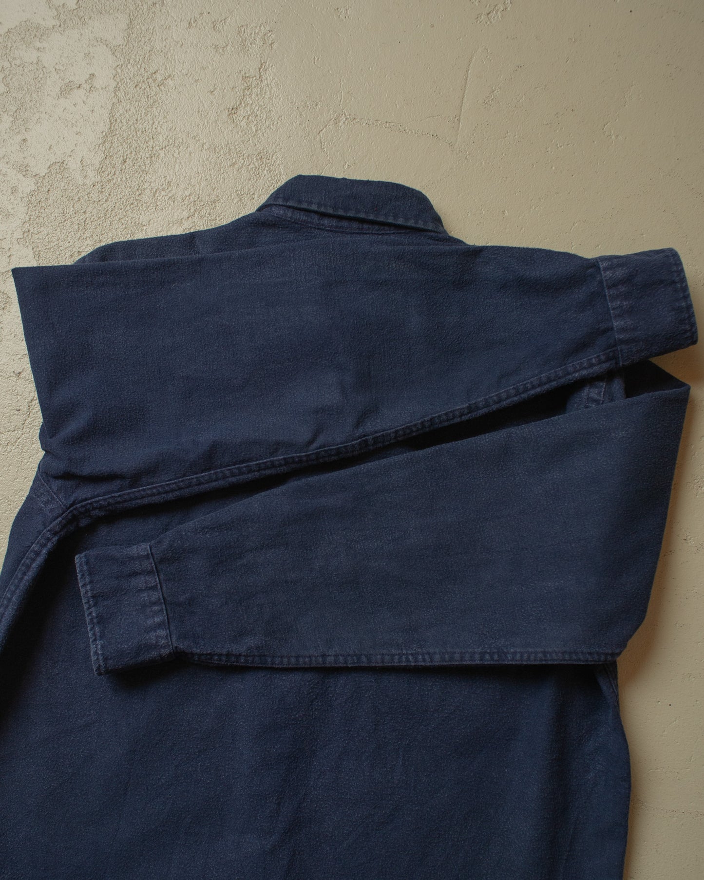 1980s L.L. Bean Cloth Shirt navyblue - L