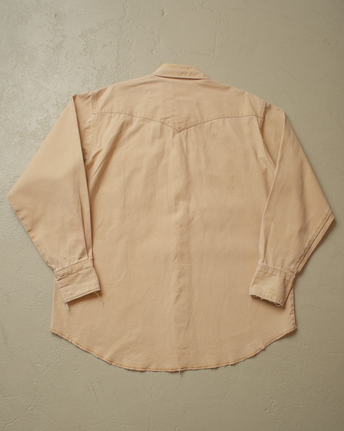 1980s/90s distressed Wrangler Canvas Workwear Shirt beige - XXL