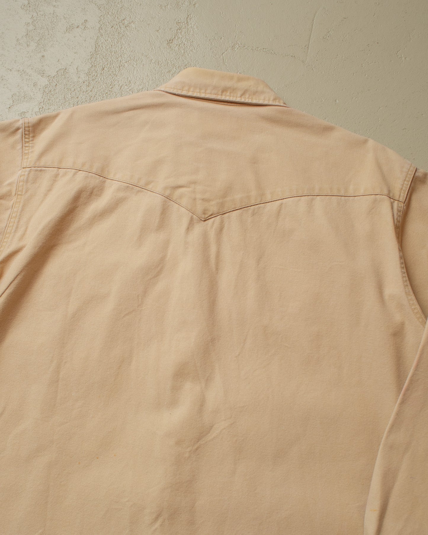 1980s/90s distressed Wrangler Canvas Workwear Shirt beige - XXL