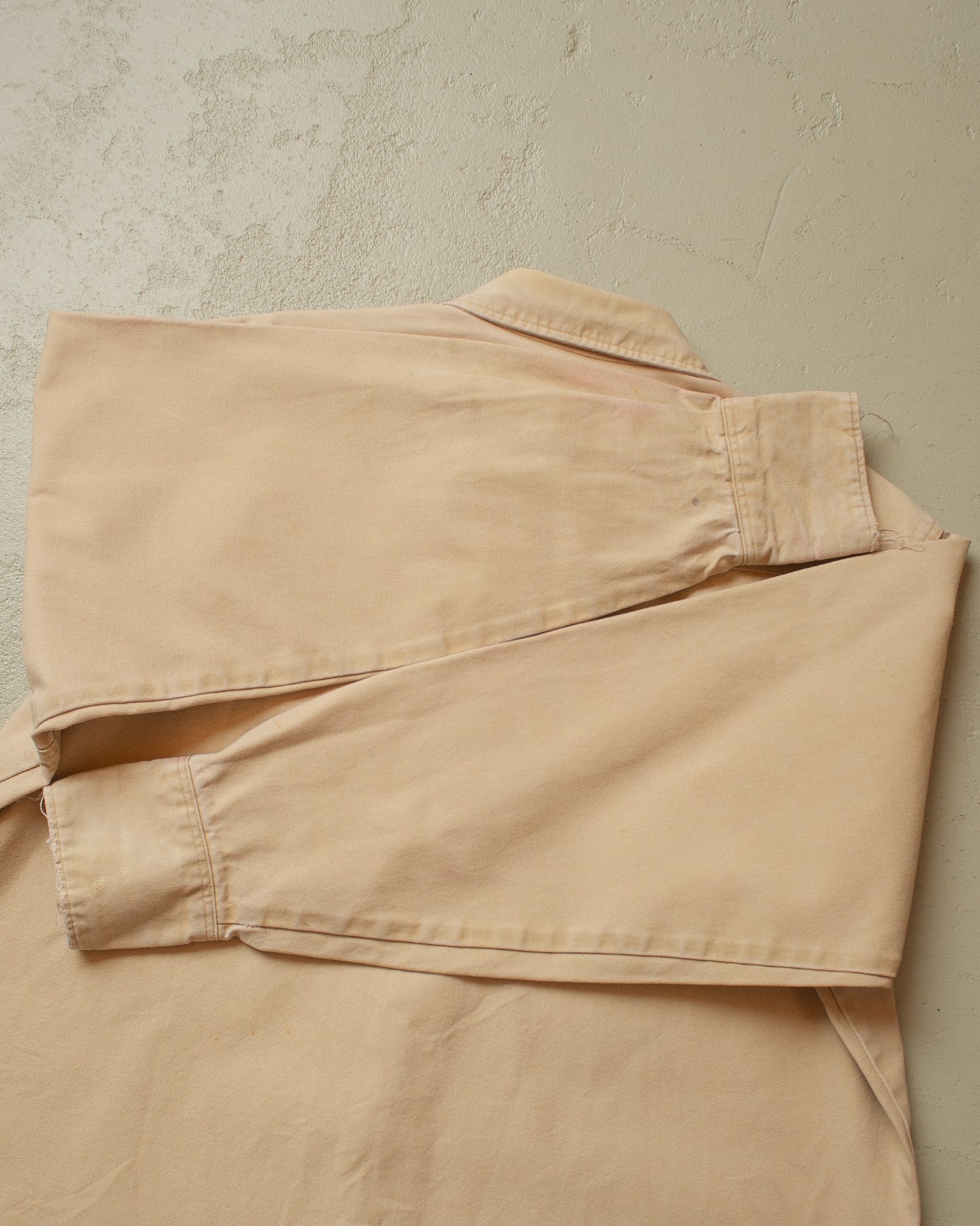 1980s/90s distressed Wrangler Canvas Workwear Shirt beige - XXL