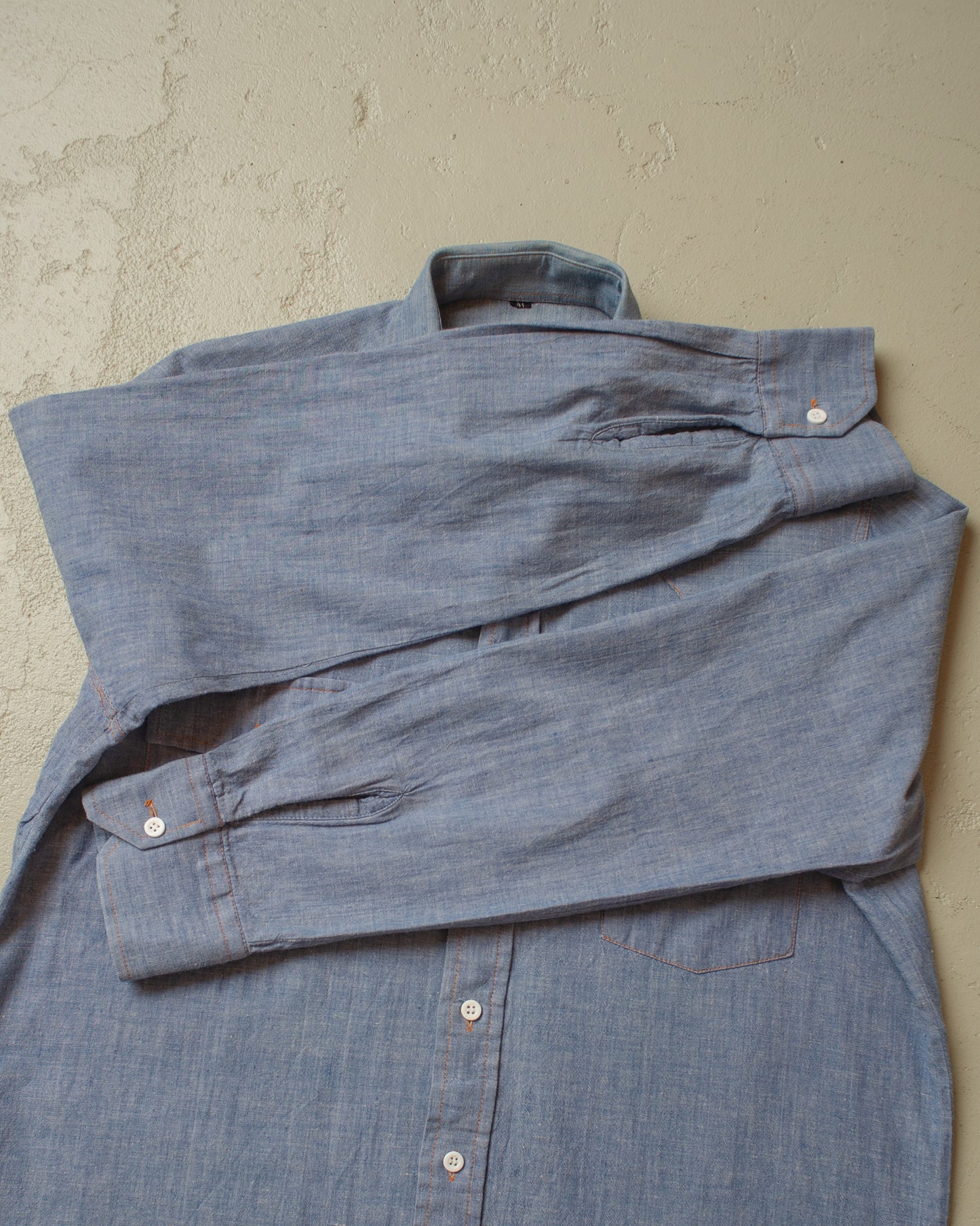 1970s/80s Western Cotton Shirt blue - L