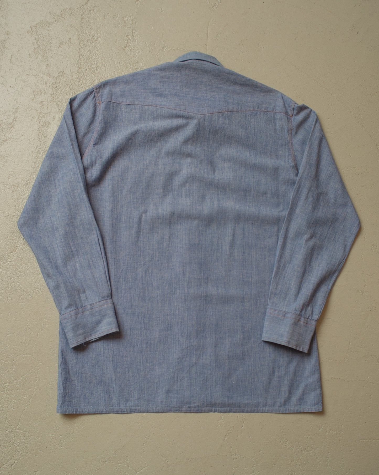 1970s/80s Western Cotton Shirt blue - L