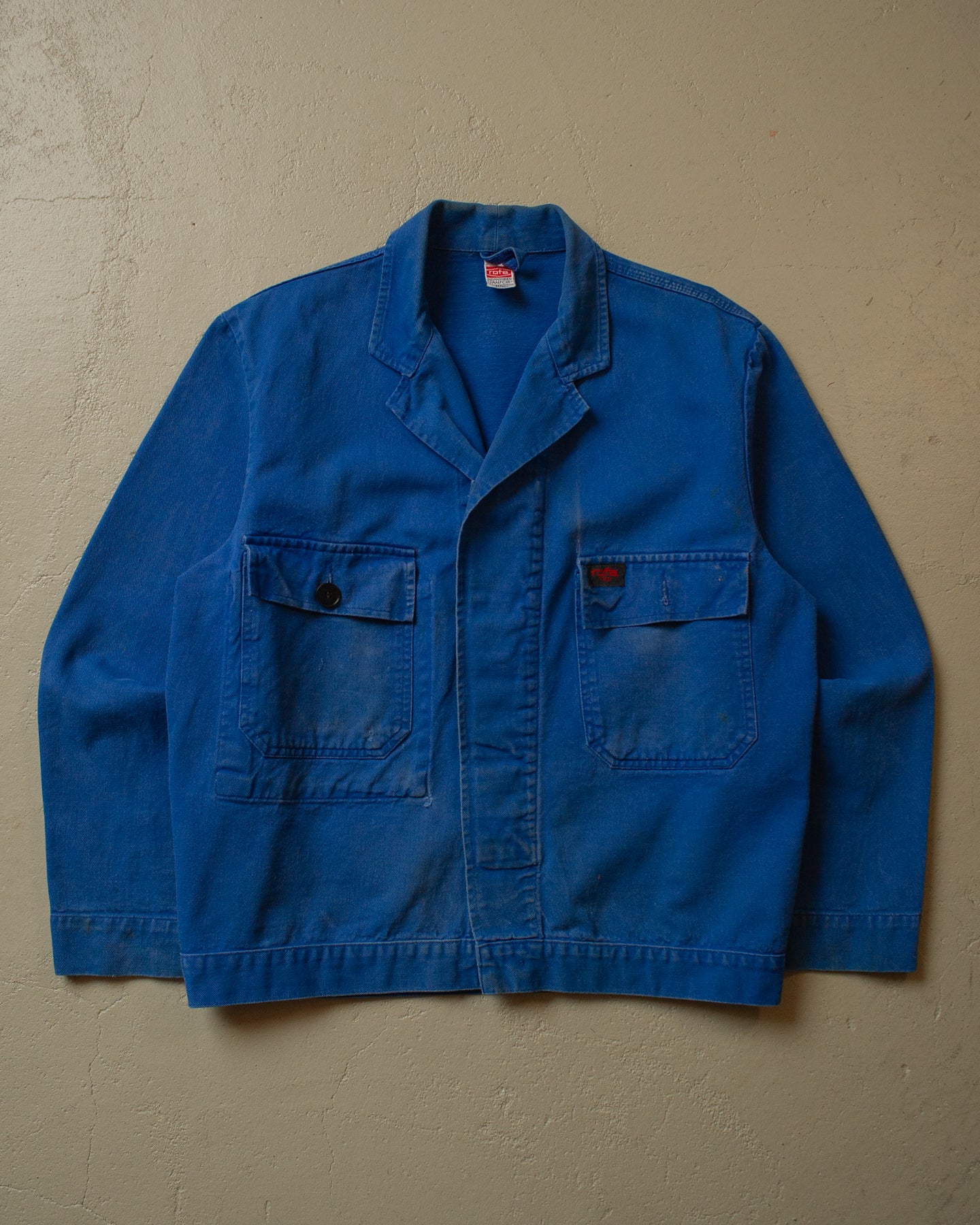 1970s distressed Rofa Sanforized Work Jacket blue - M/L