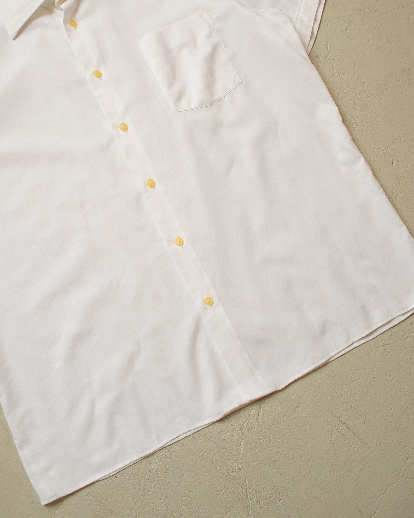 1960s/70s German Cotton Short Sleeve Shirt white - L