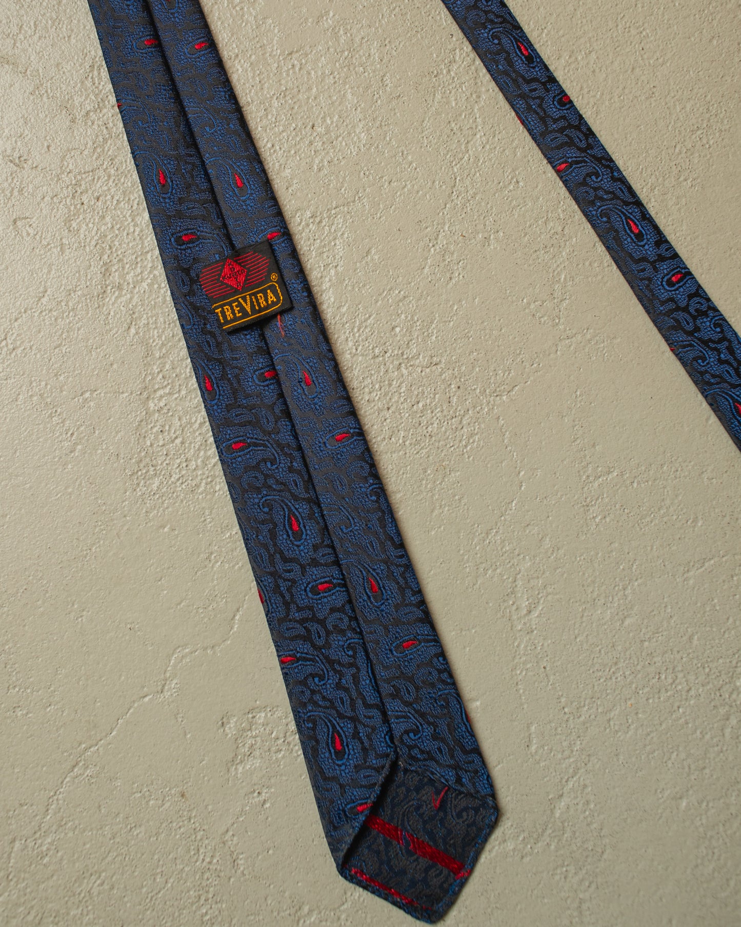 1950s/60s Kurta Pattern Tie navyblue
