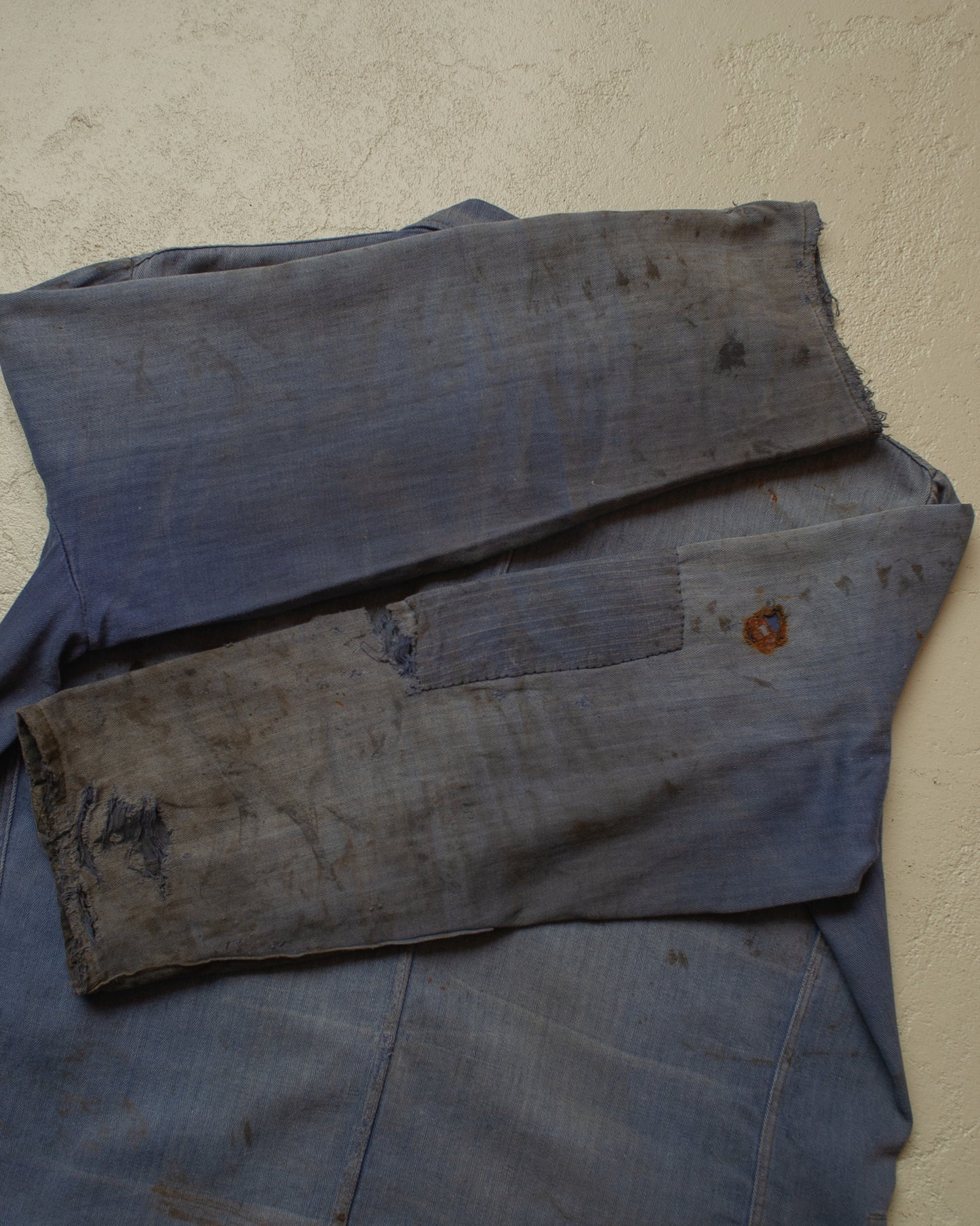 1950s repaired German Work Jacket blue - L