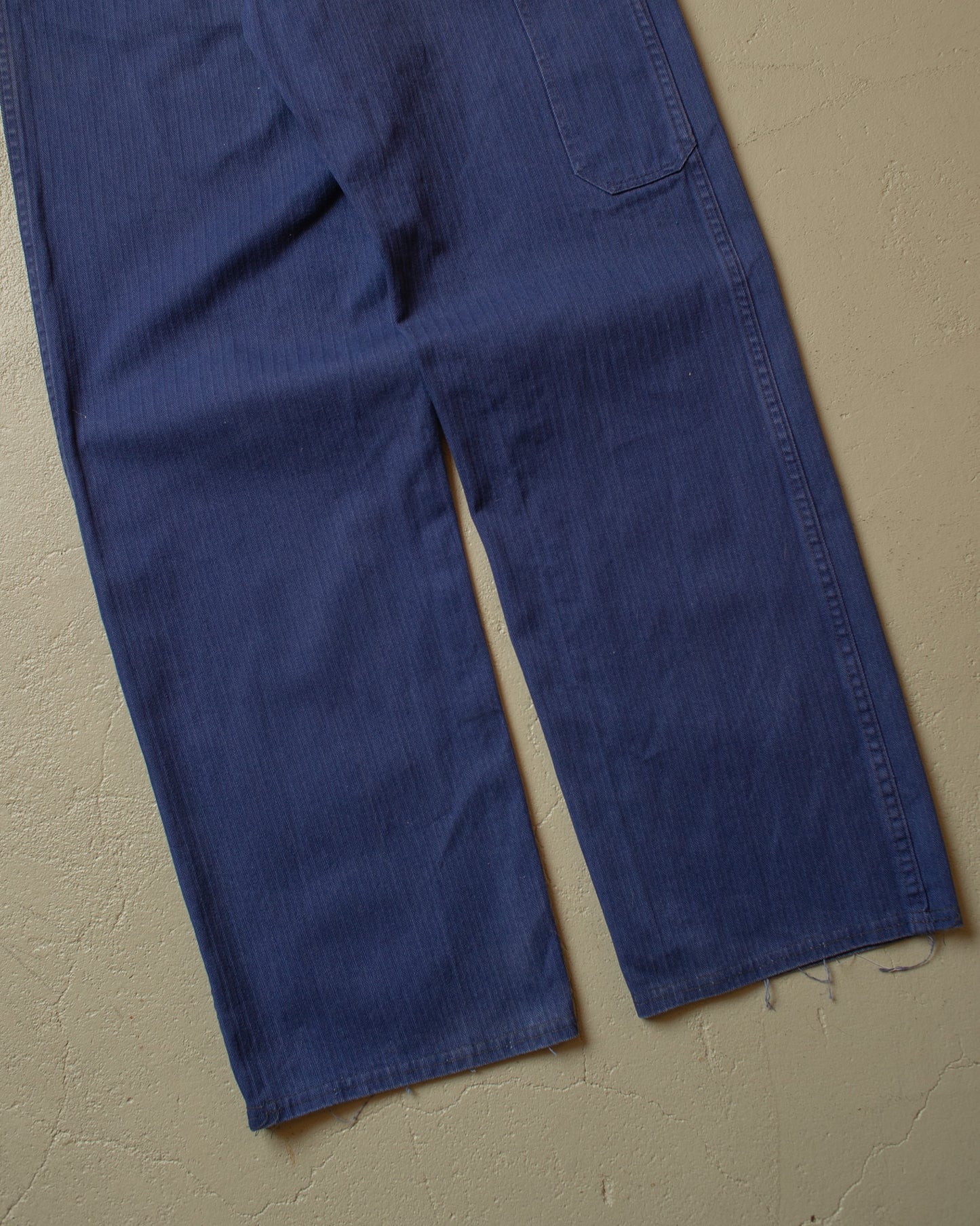 1970s pinstripe Workwear Pants navyblue - W34 L30