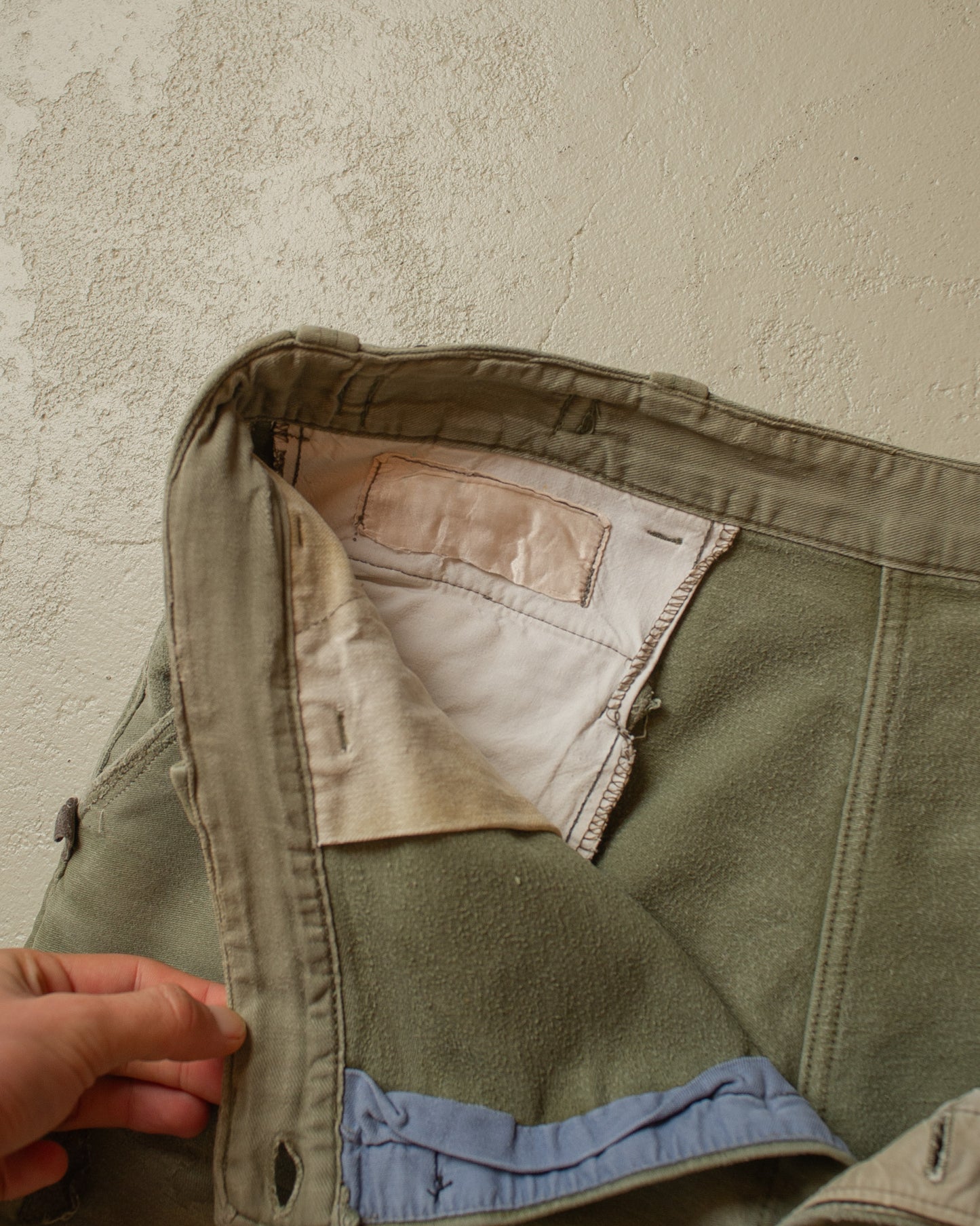 1950s/60s Faded Workwear Pants khaki - W38 L33