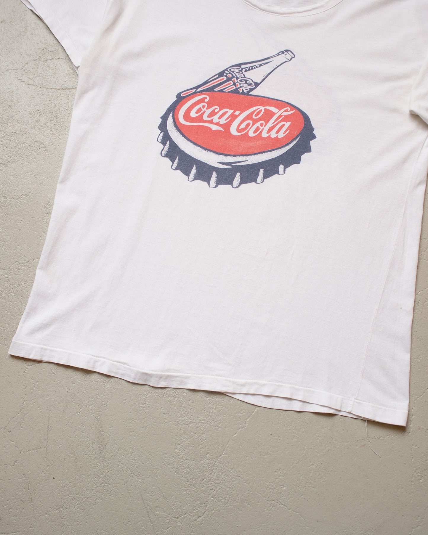 1970s/80s Coca Cola Promo T-shirt white - M/L