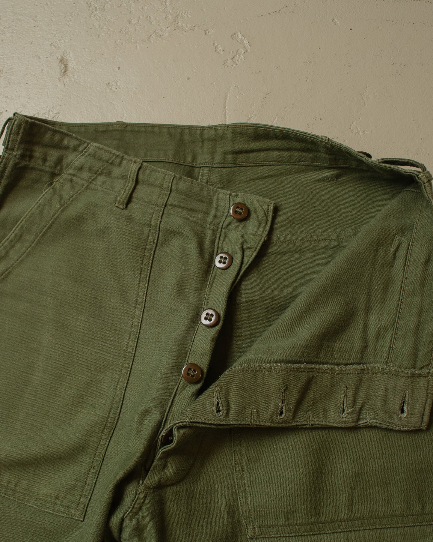 1960s/70s OG 107 Fatique Pants green - W33/34 L33