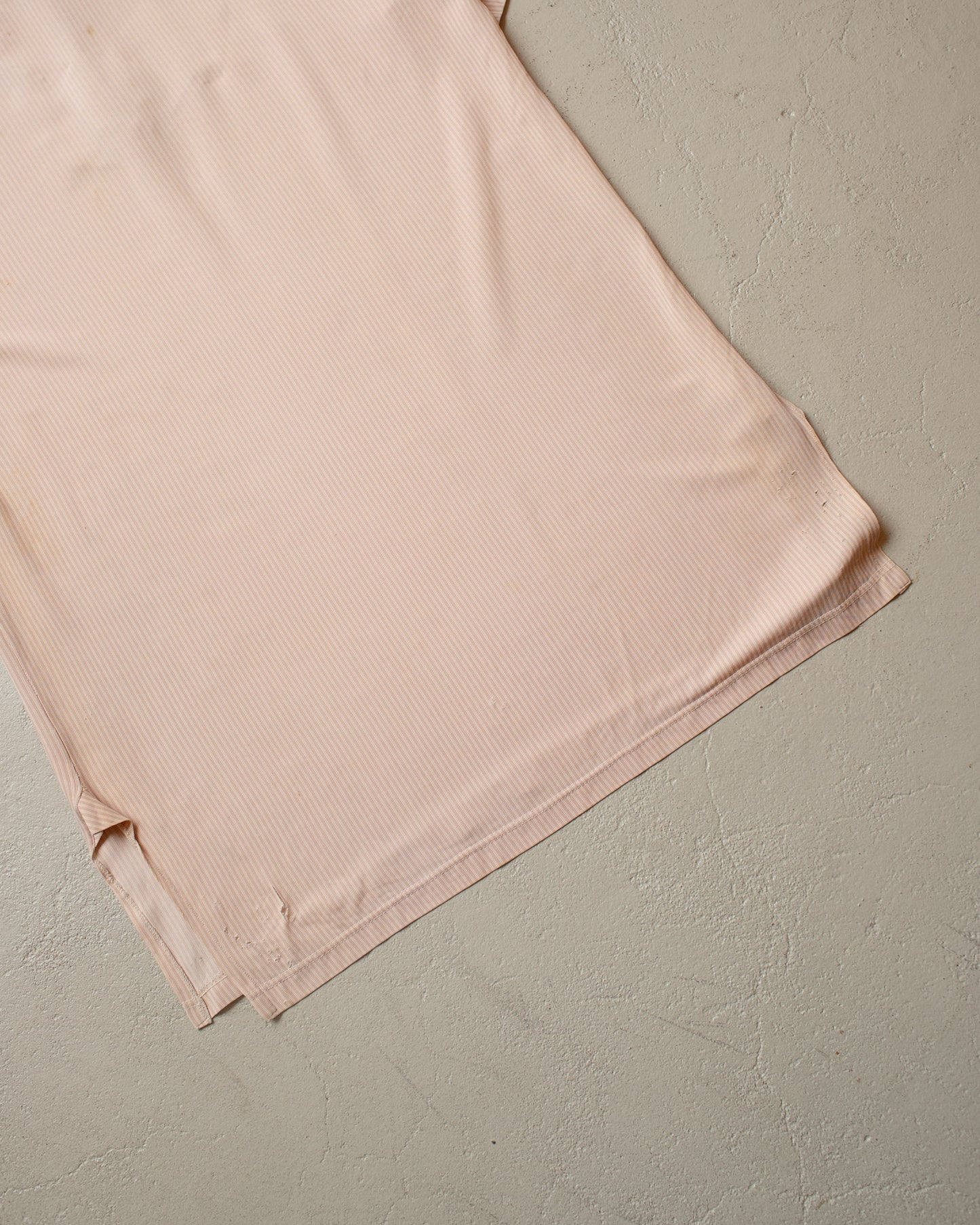1940s German Graziella striped Spearoint Sport Shirt beige - S