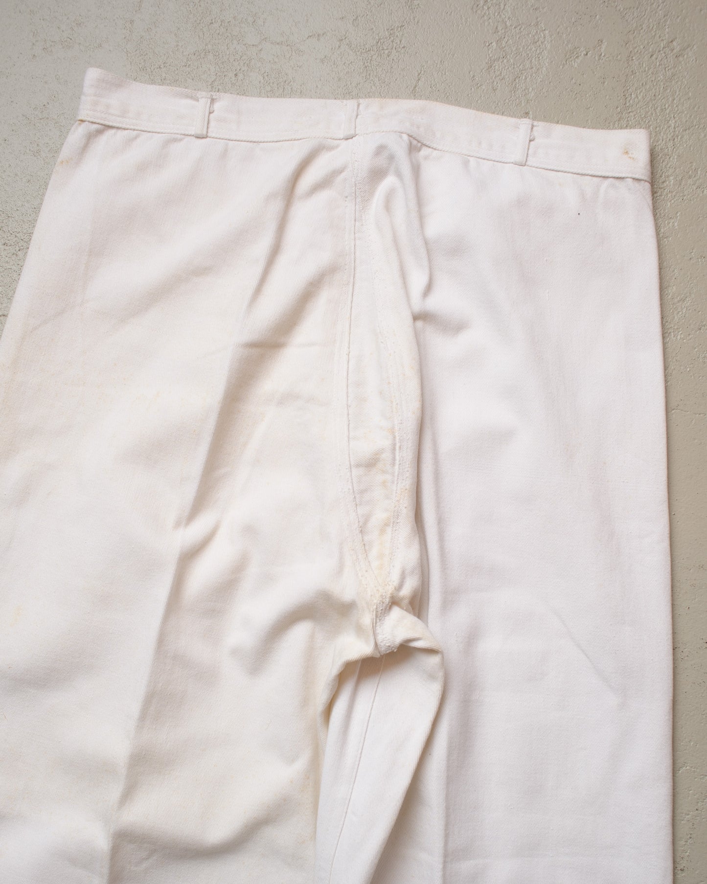 1930s German Cotton Wide Leg Pants white - W32 L28,5