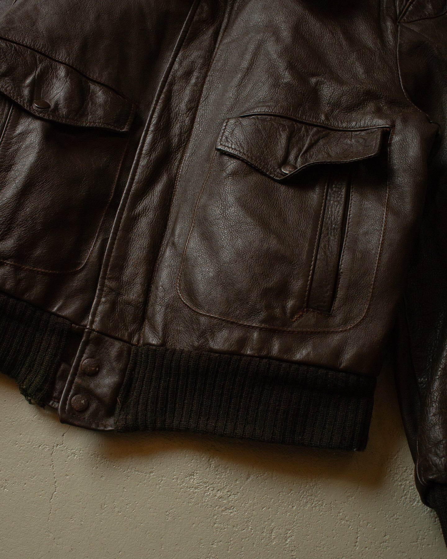 1970s Kirk´s Suede-Life "G1"-Type Leather Flight Jacket brown - M/L