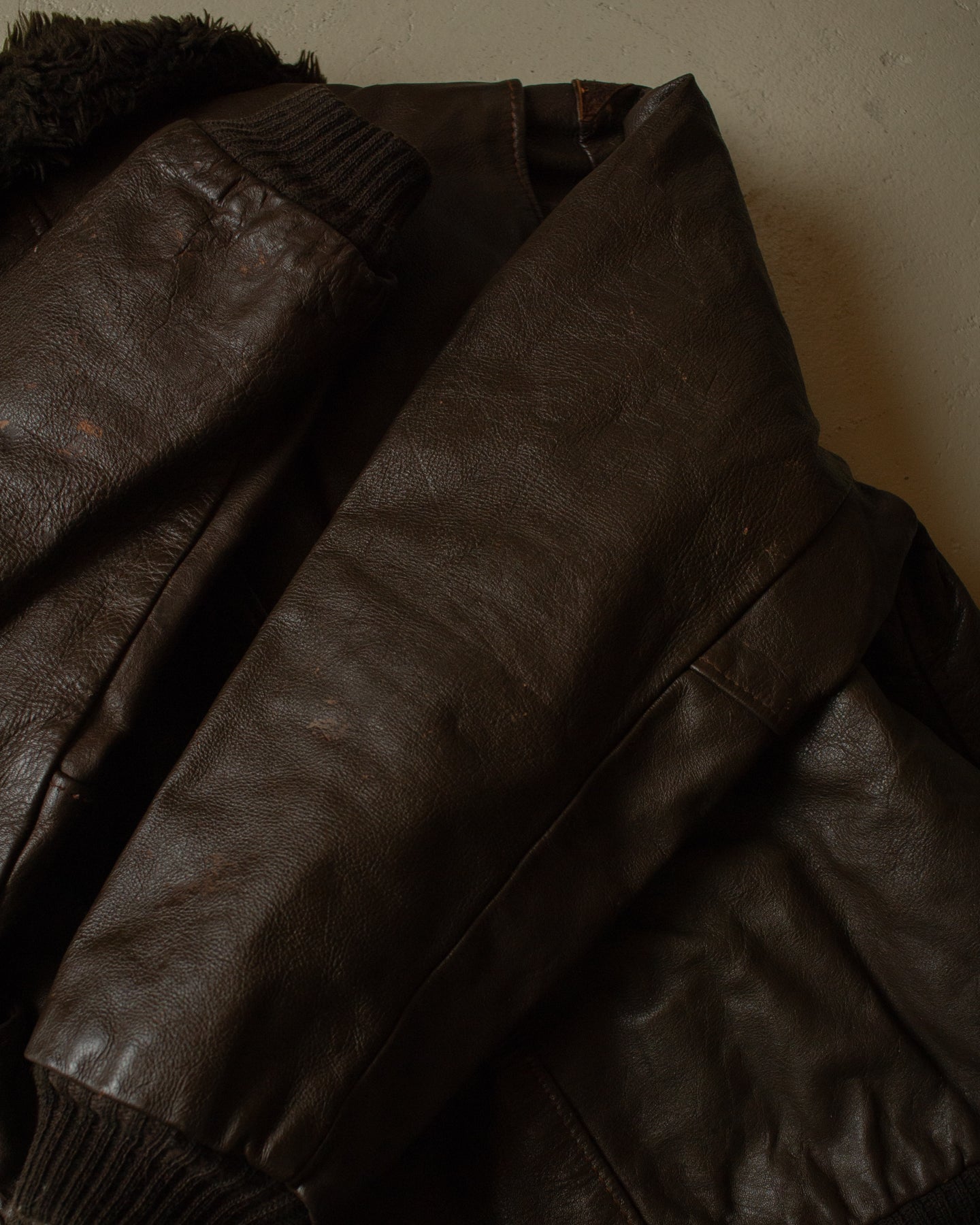 1970s Kirk´s Suede-Life "G1"-Type Leather Flight Jacket brown - M/L