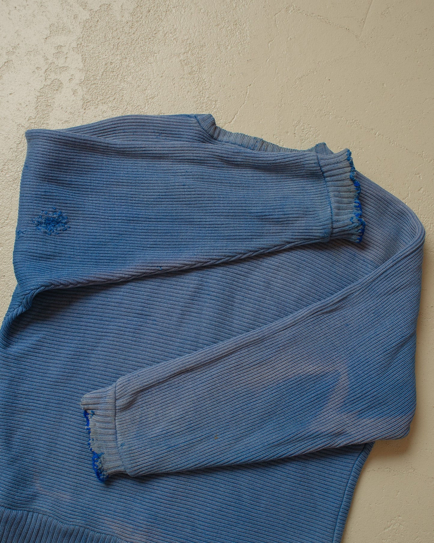 1950s/60s distressed Womens Knit Jacket blue - M/L