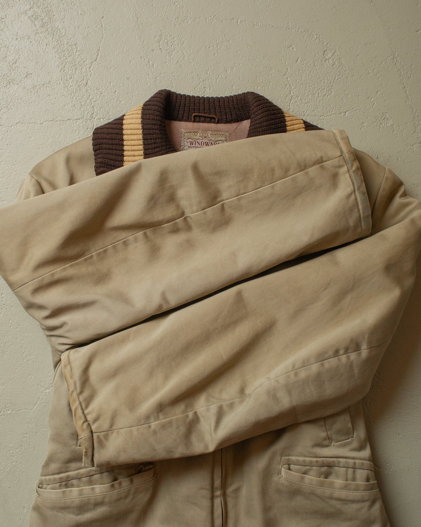 1950s Womens Windward Plaid Jacket beige - S/M