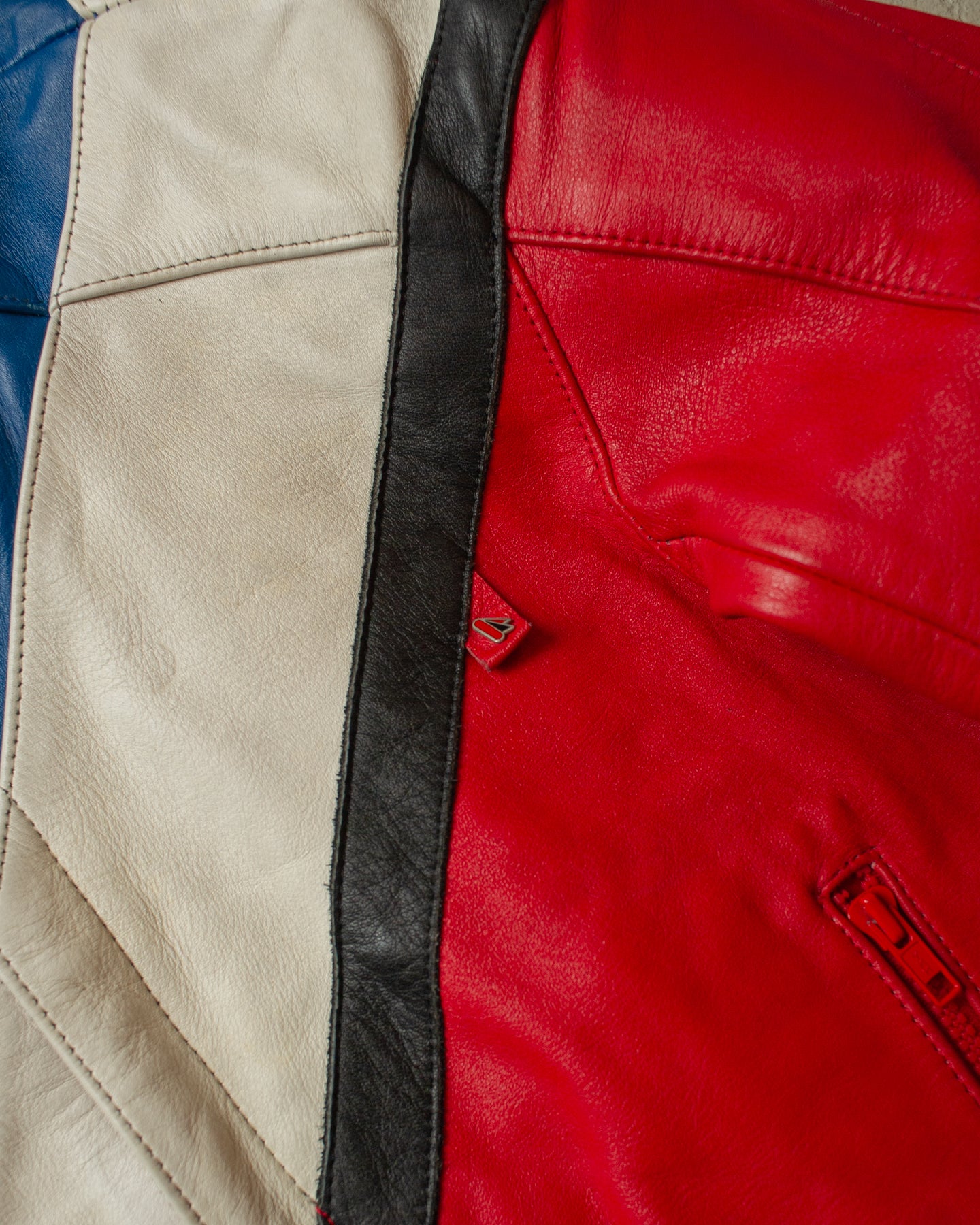 1980s Hein Gericke Colorblock Moto Leather Jacket multi - M/L