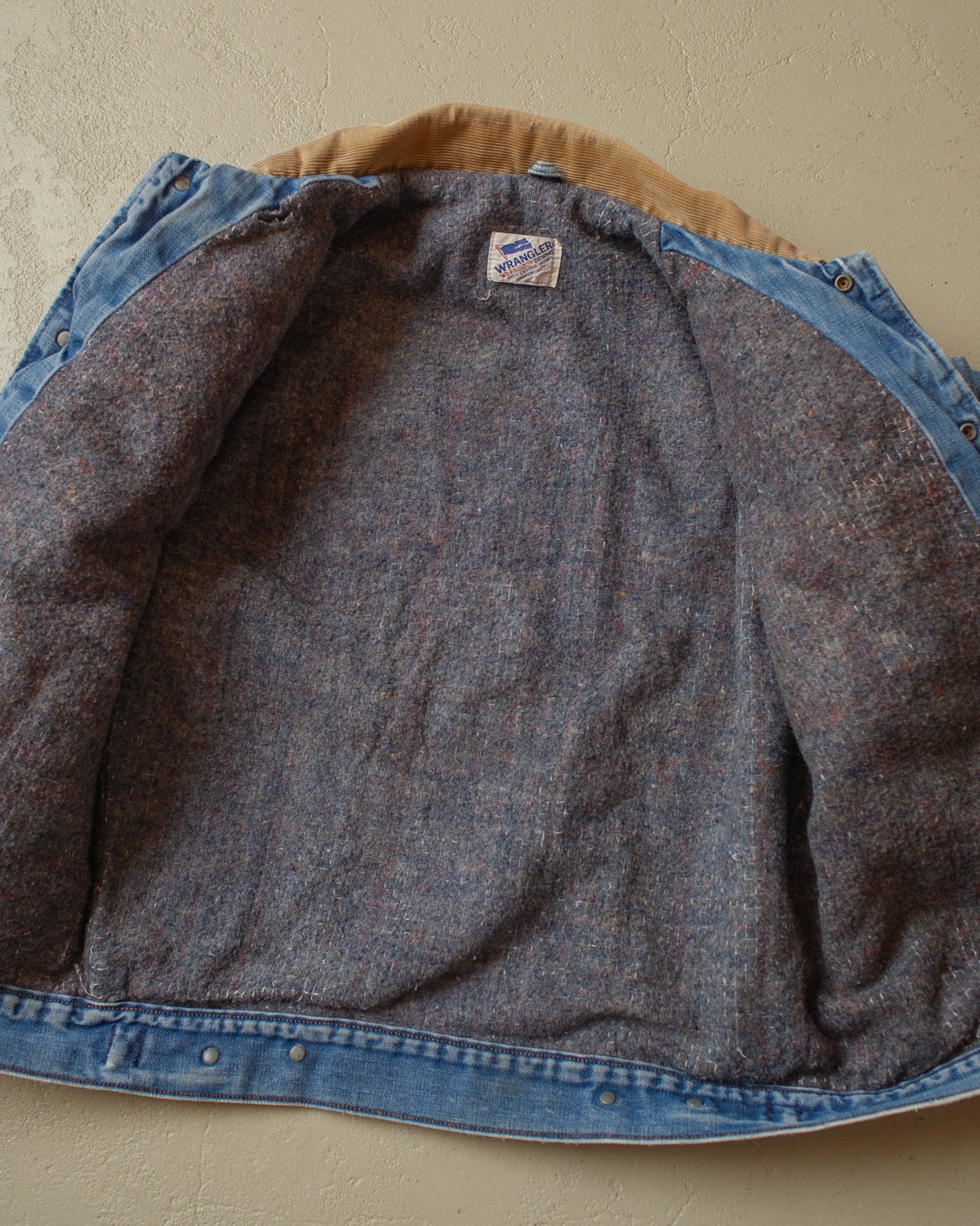 1970s Personalized lined Wrangler Denim Jacket - M