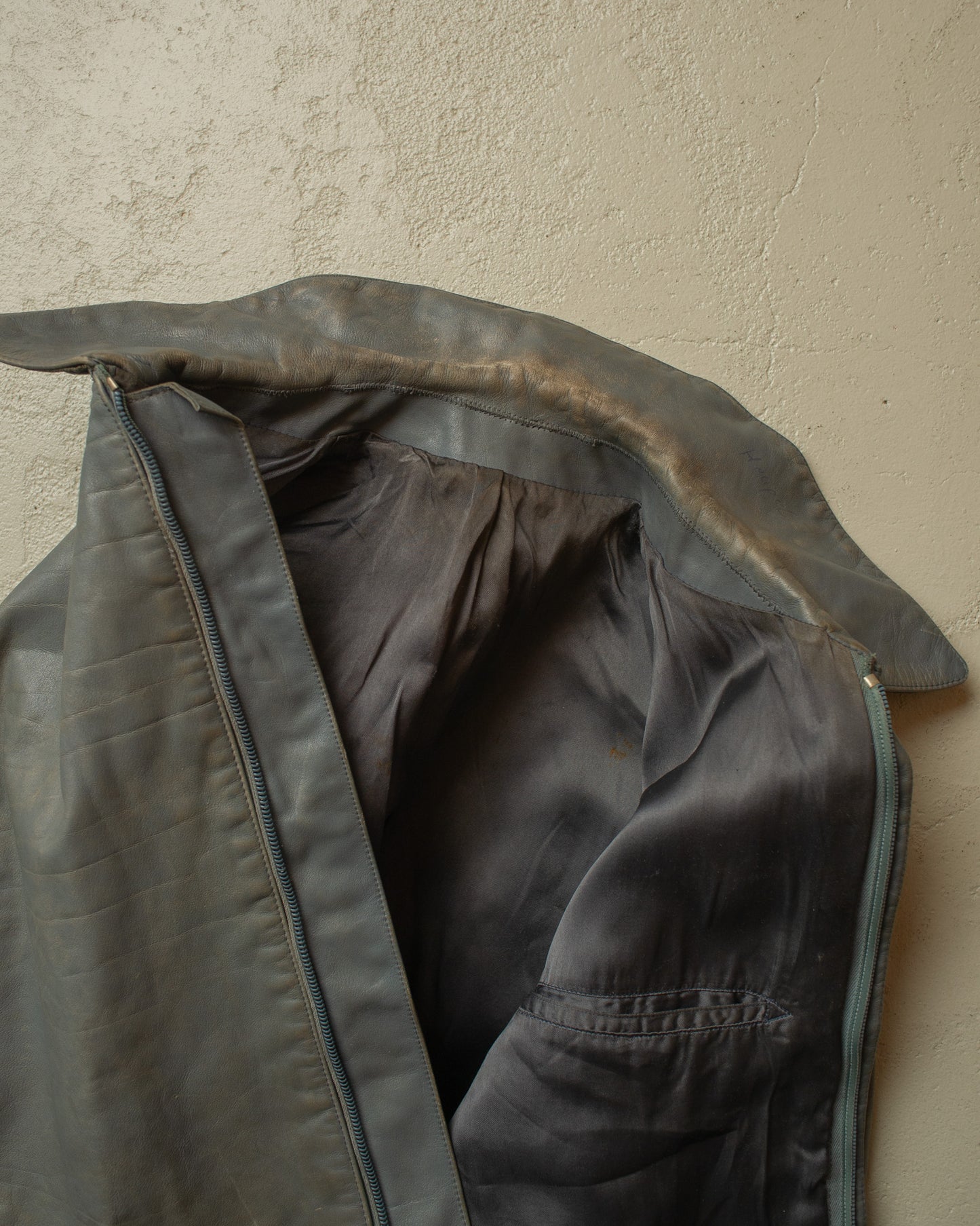 1982 German Navy Uboot Leather Jacket grey - M/L