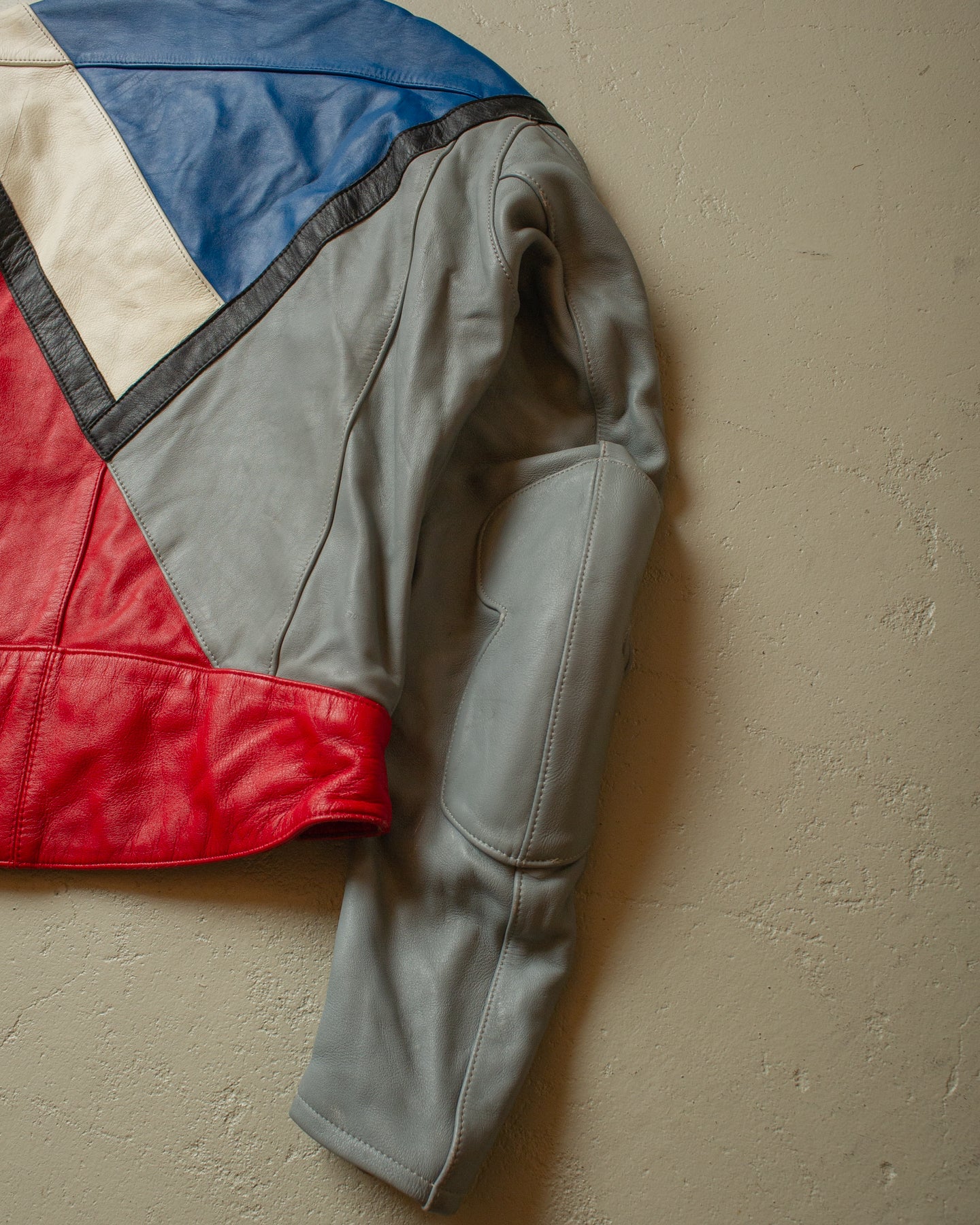 1980s Hein Gericke Colorblock Moto Leather Jacket multi - M/L