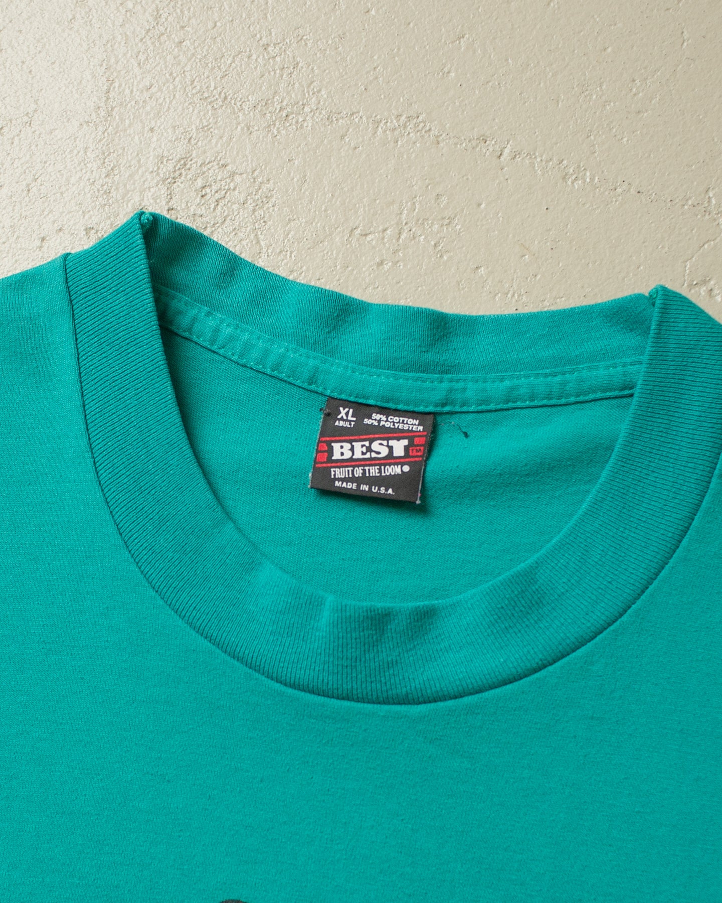 1990s Building the Future T-shirt turquoise - XL