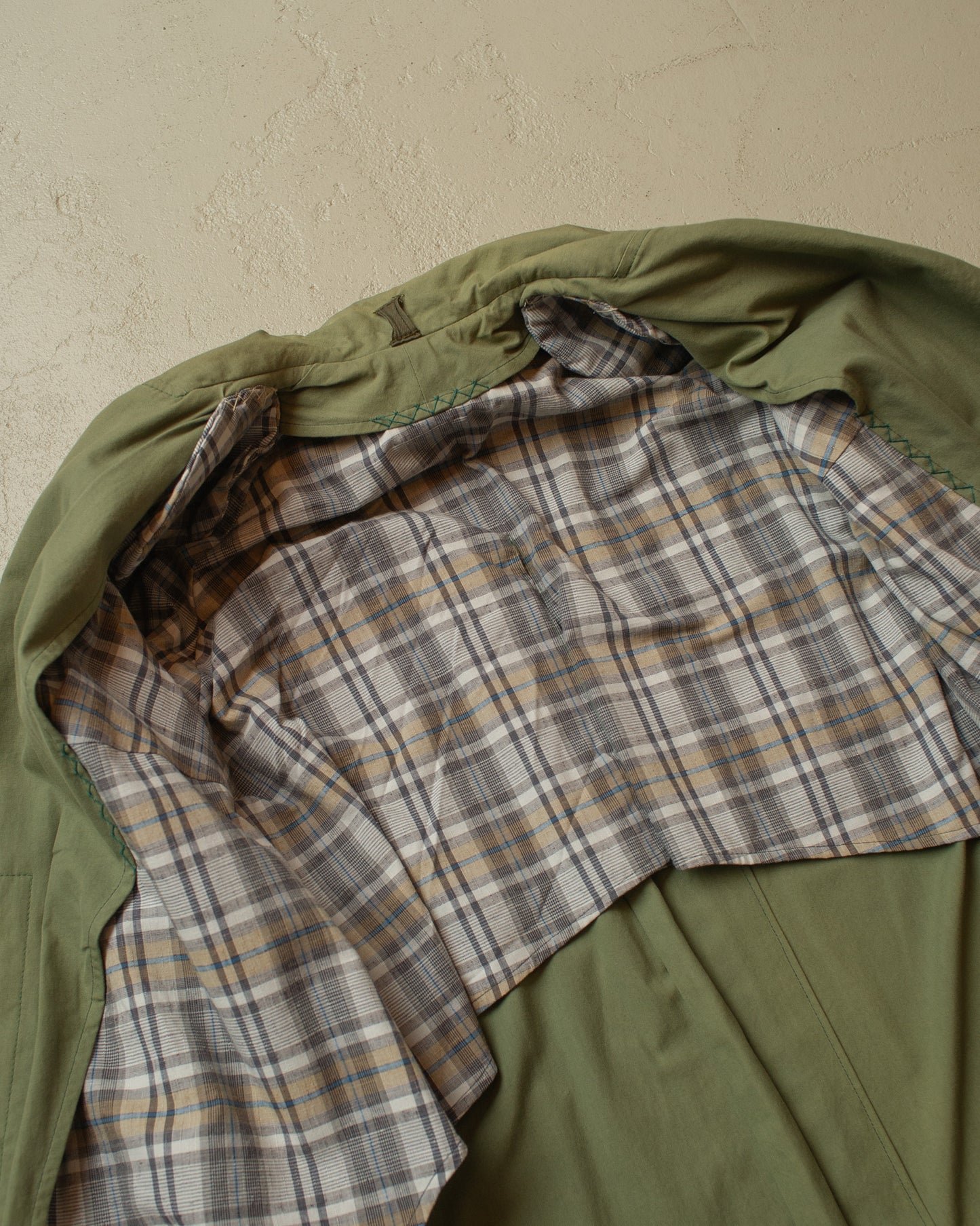 1950s German Womens Raglan Trenchcoat green - M/L