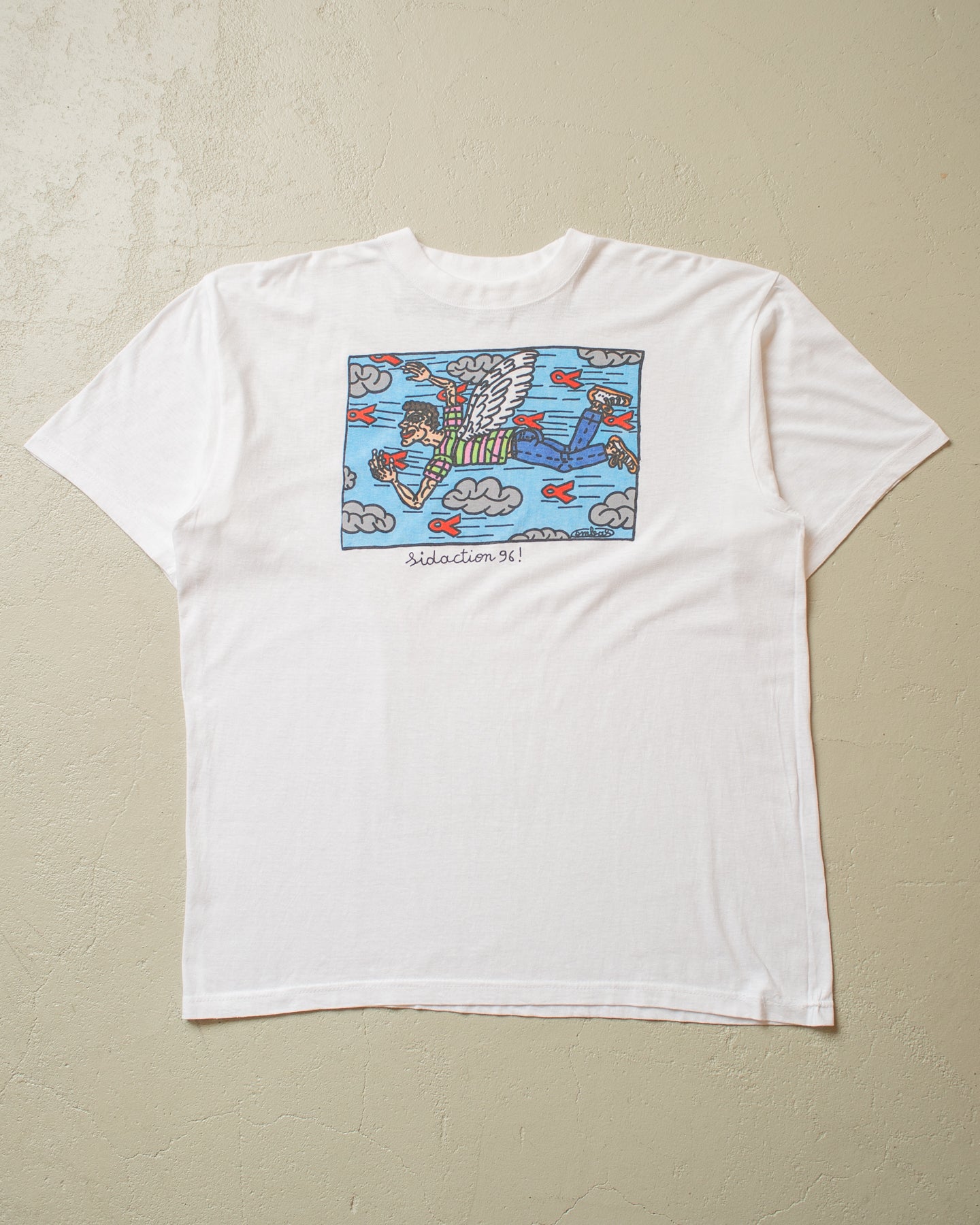 1996 Sidaction AIDS T-shirt white - XL/XXL