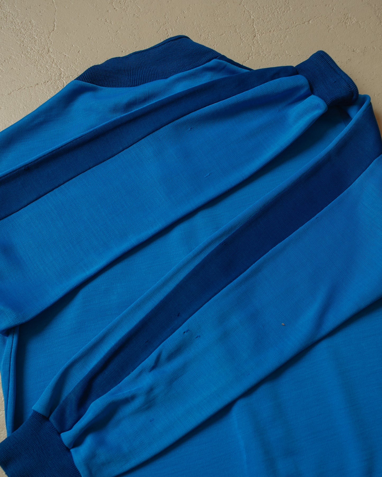 1970s Puma light Two Tone Track Jacket blue - M