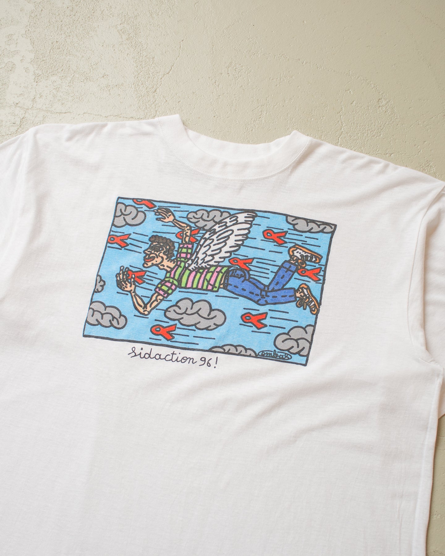 1996 Sidaction AIDS T-shirt white - XL/XXL