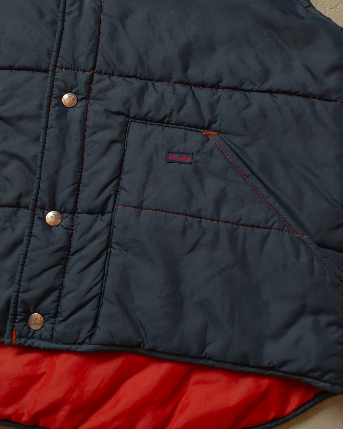 1970s/80s Wrangler light Puffer Vest blue - L/XL