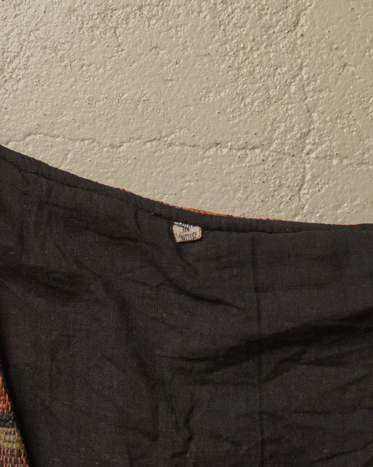 1970s/80s crazy Pattern Cotton Vest multi - S/M