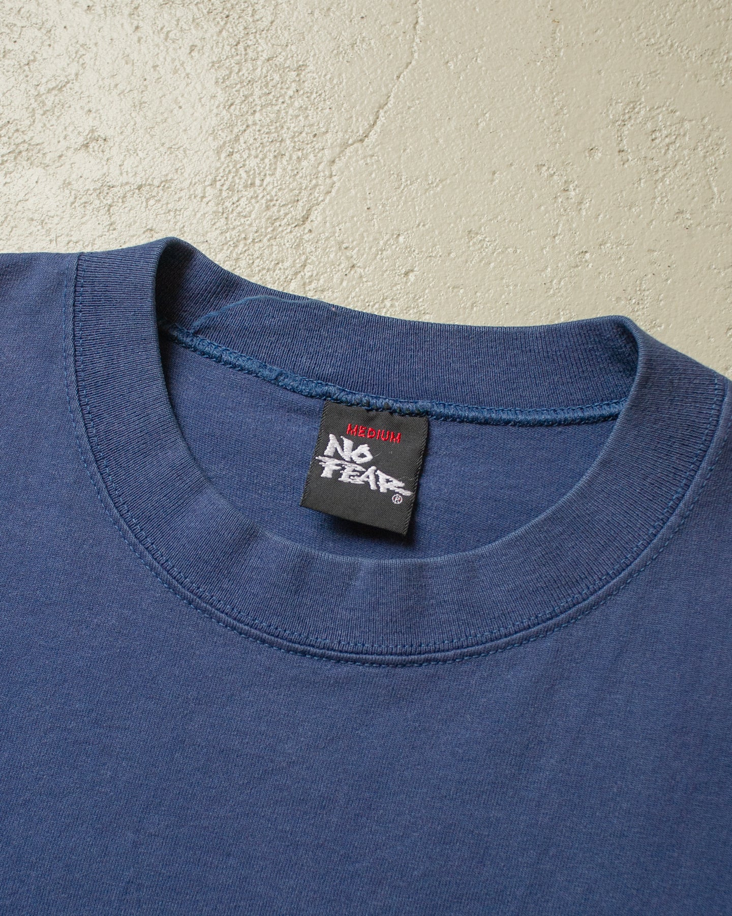 1990s No Fear Longsleeve faded navyblue - M