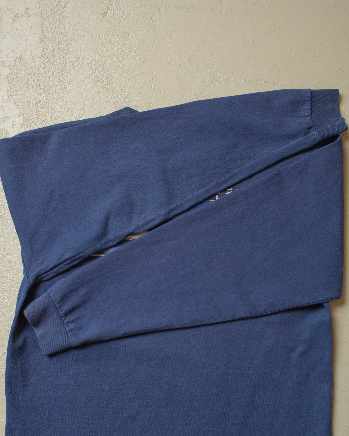 1990s No Fear Longsleeve faded navyblue - M