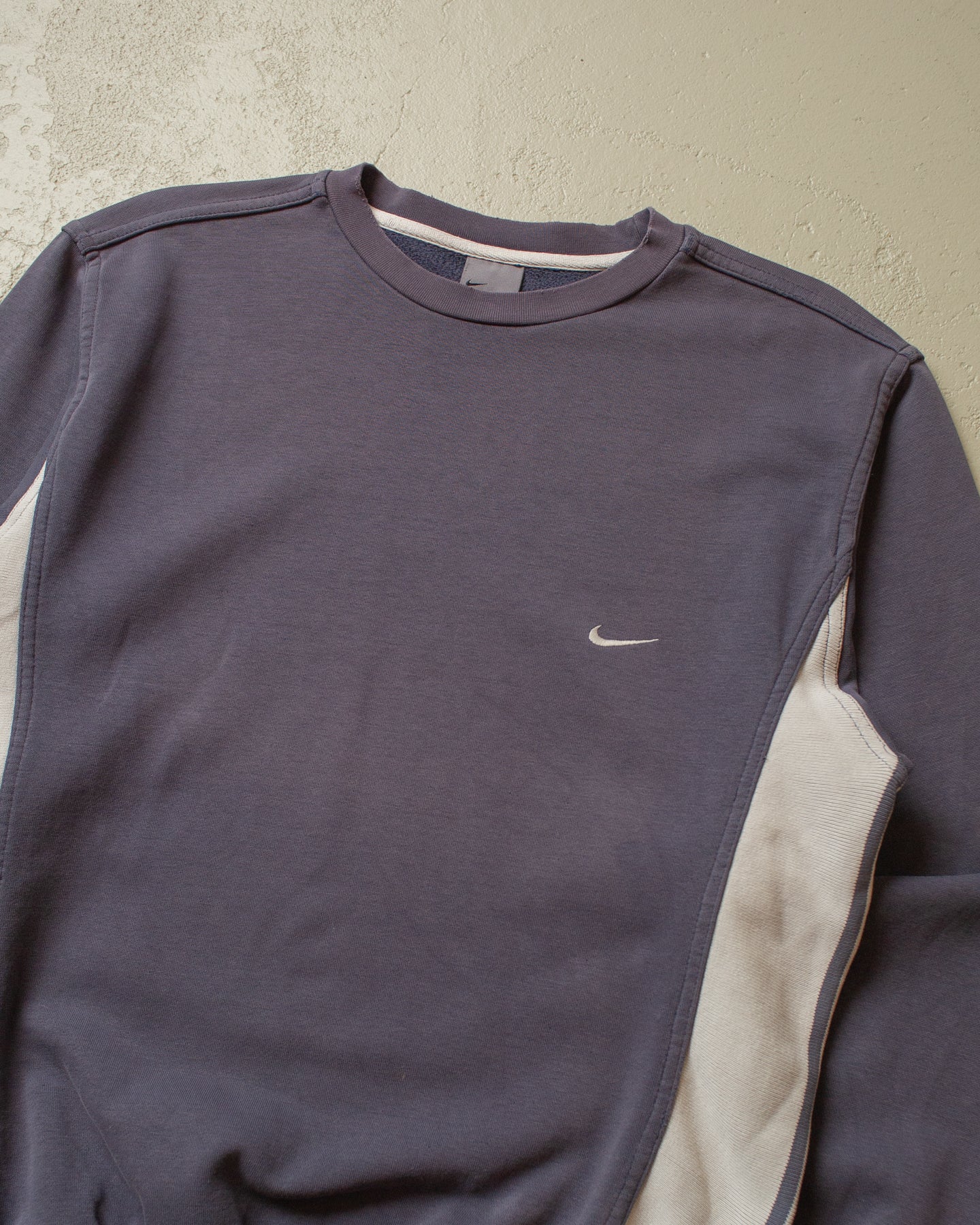 2000s distressed Nike Swoosh Sweatshirt faded grey - S/M
