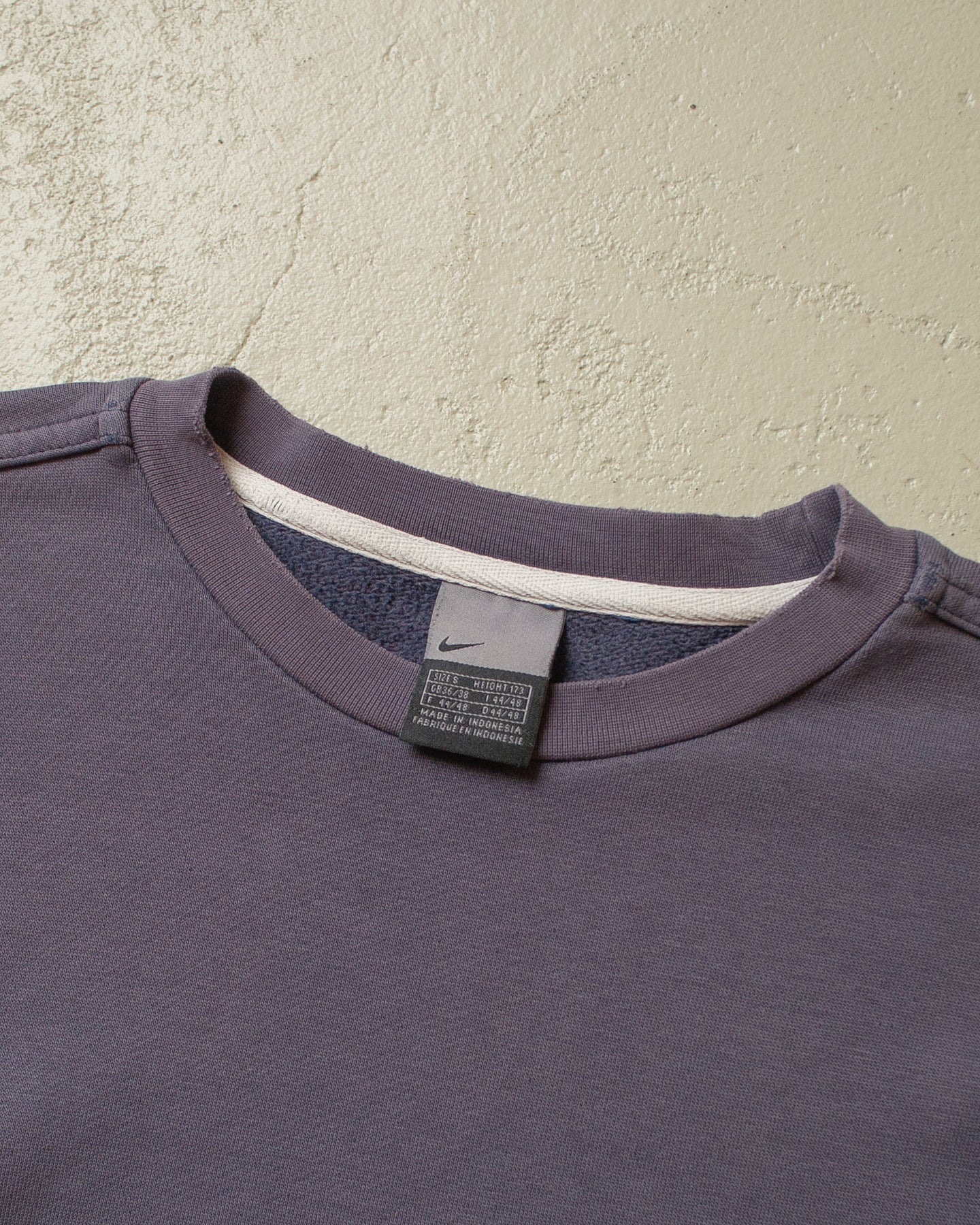 2000s distressed Nike Swoosh Sweatshirt faded grey - S/M