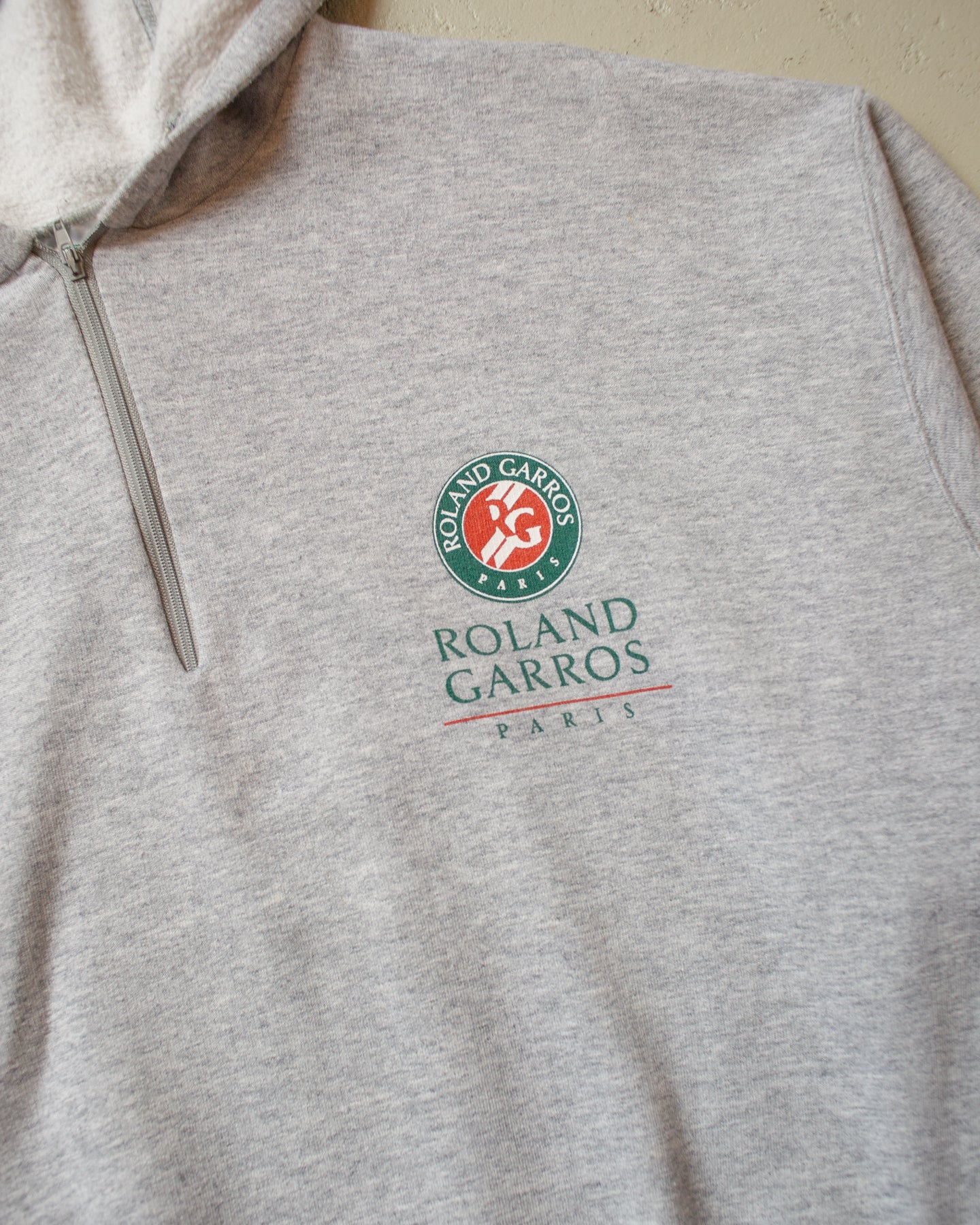 2000s Roland Garros Tennis Hoodie grey - XL/XXL