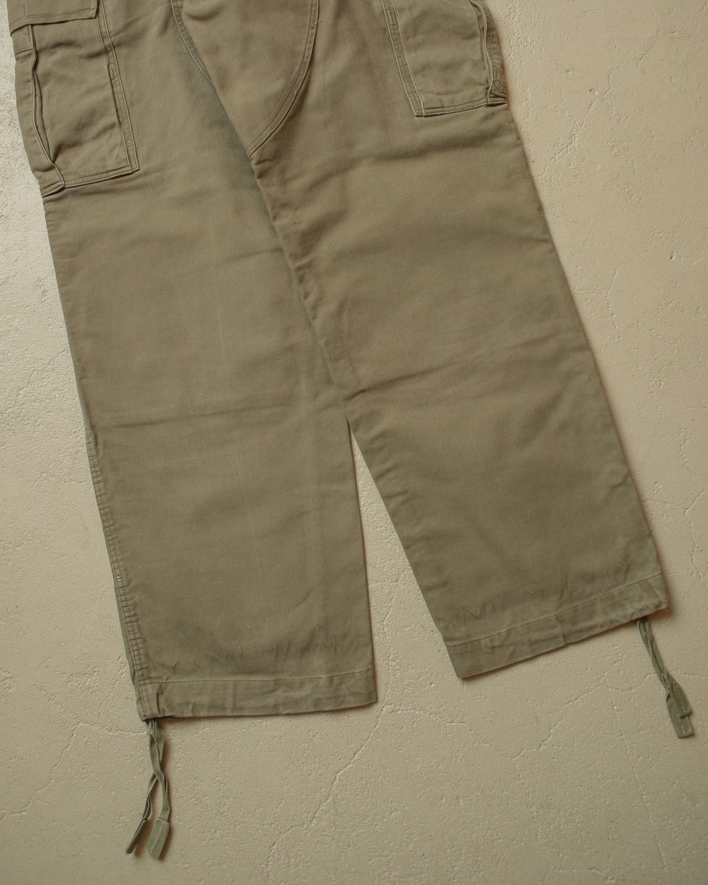 1960s German Bundeswehr Moleskin Field Pants khaki - W28,5 L29,5