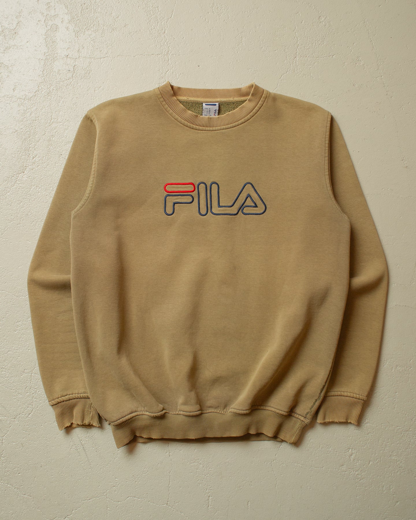 2000s distressed Fila Sweatshirt khaki - M