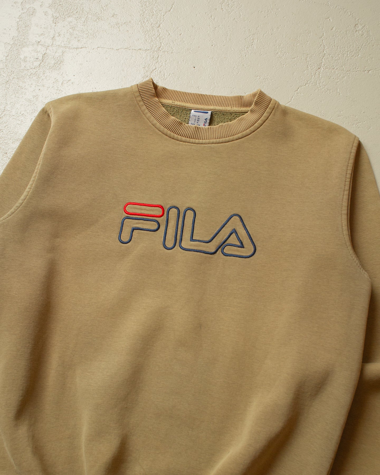 2000s distressed Fila Sweatshirt khaki - M