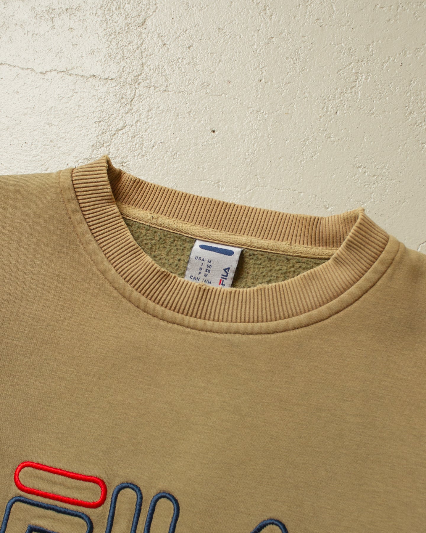 2000s distressed Fila Sweatshirt khaki - M