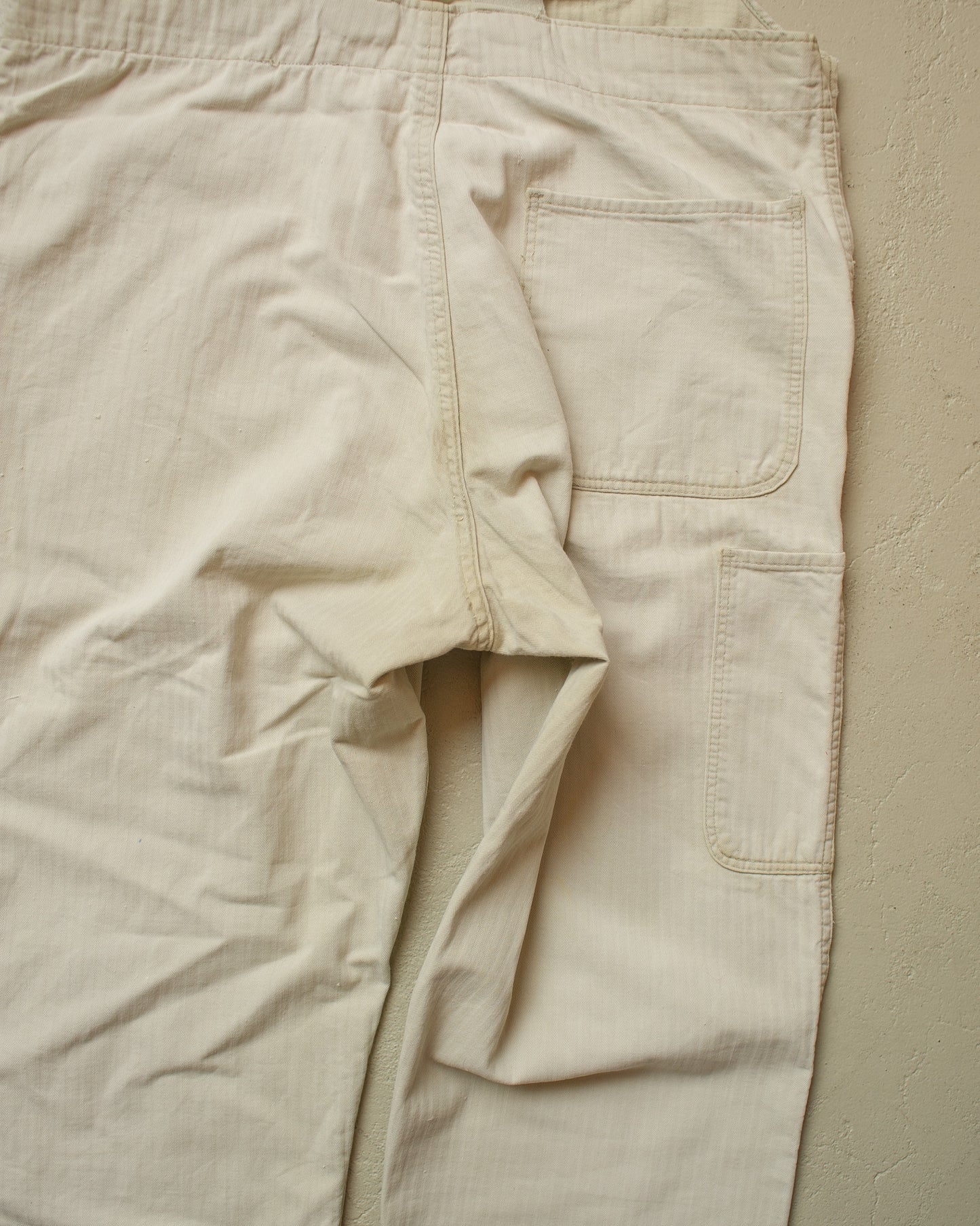 1960s German repaired Work Overall white - M