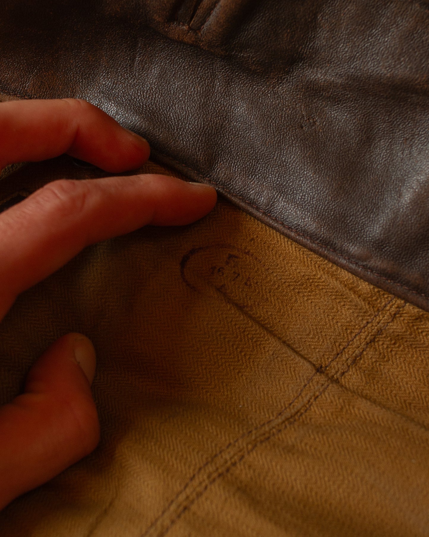 1940s/50s Biker Leather Jacket brown - S