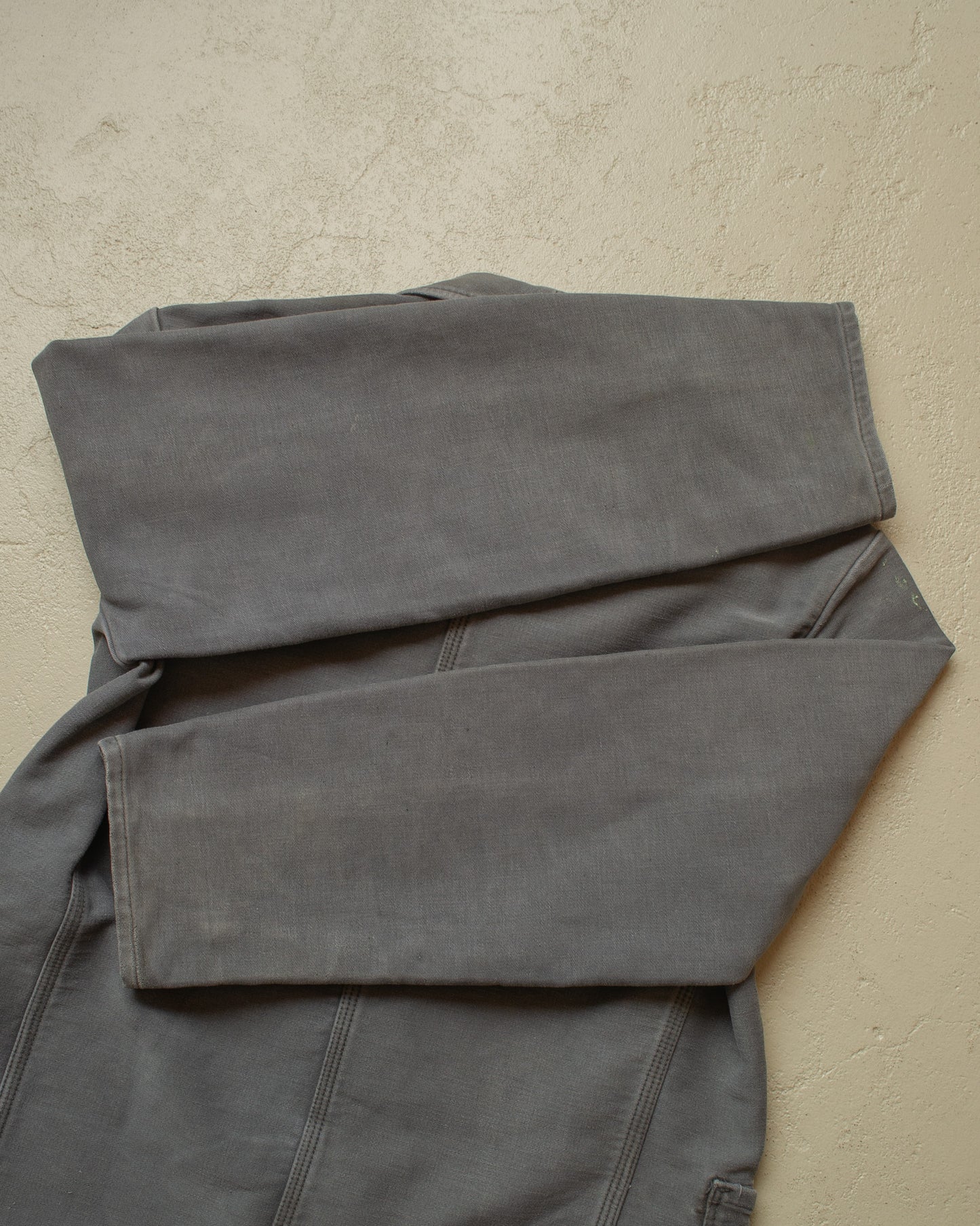 1960s/70s German Faded Moleskin Work Jacket grey - L