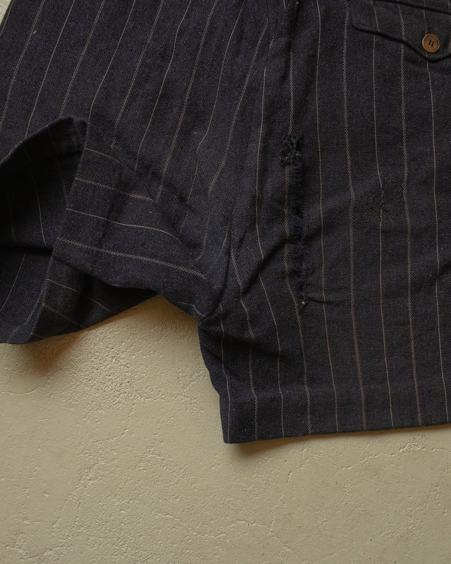 1930s German pinstriped Suit Shorts navyblue - W27,5