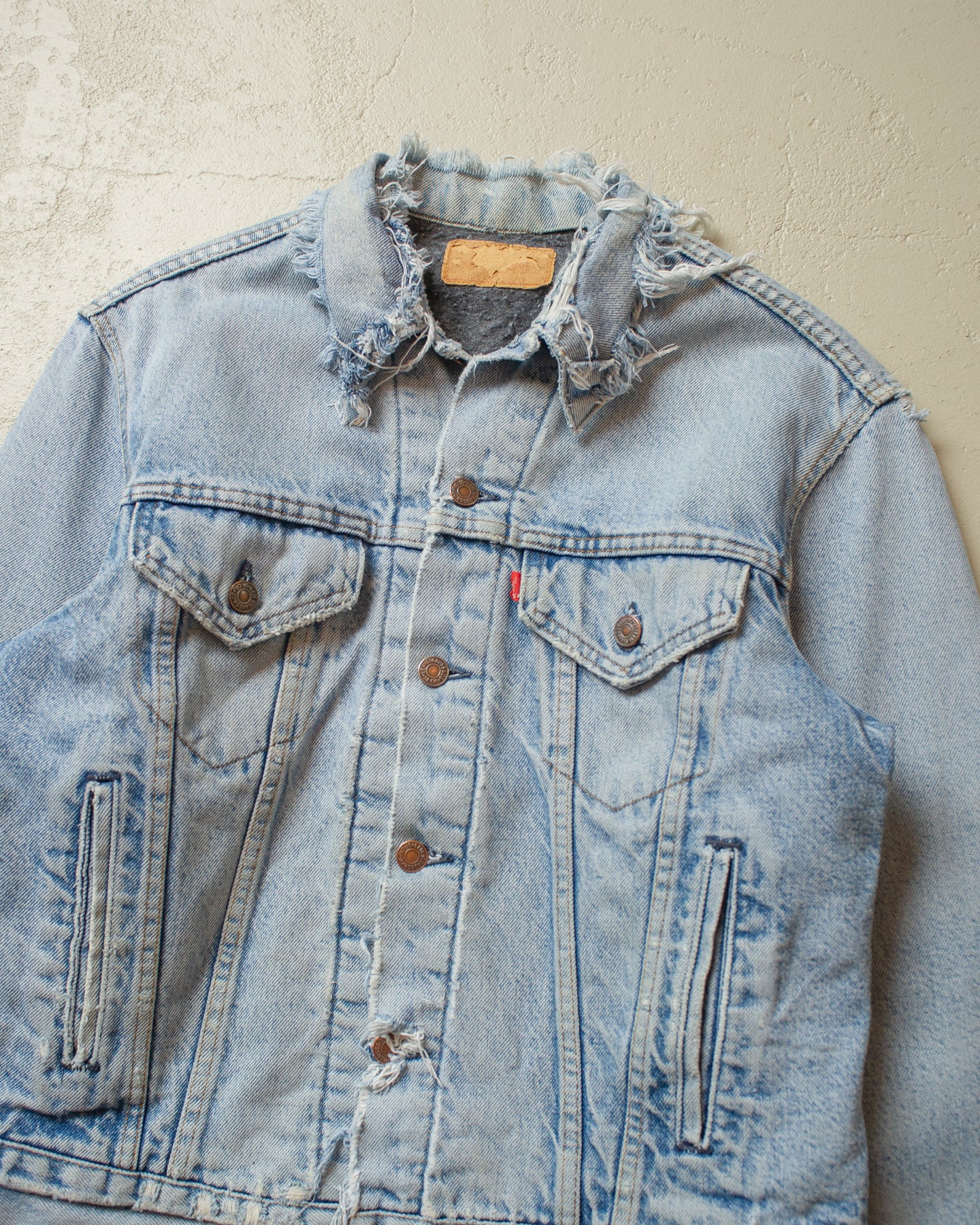 1980s distressed Levi´s blanket lined Type 3 Denim Jacket blue - M/L