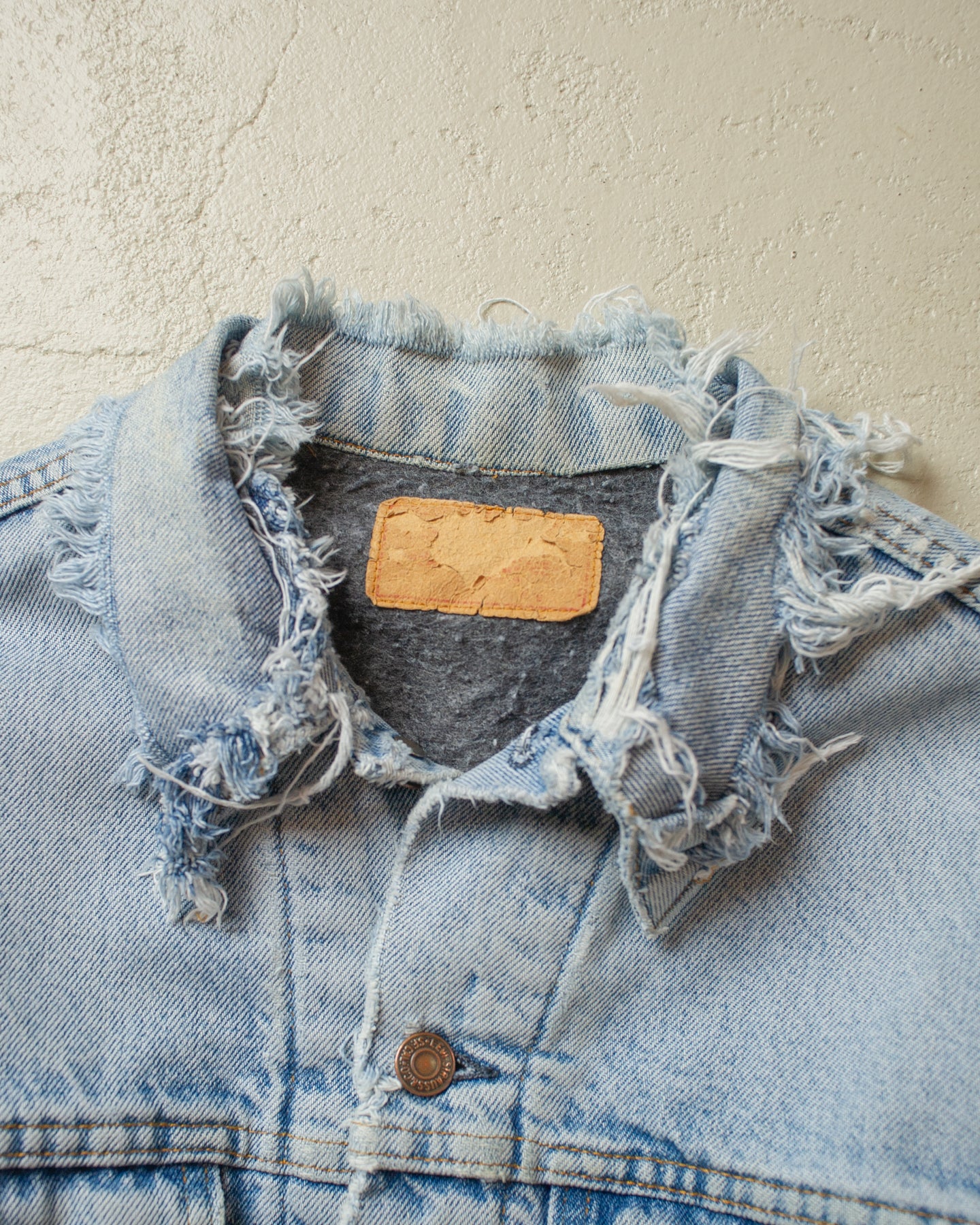 1980s distressed Levi´s blanket lined Type 3 Denim Jacket blue - M/L