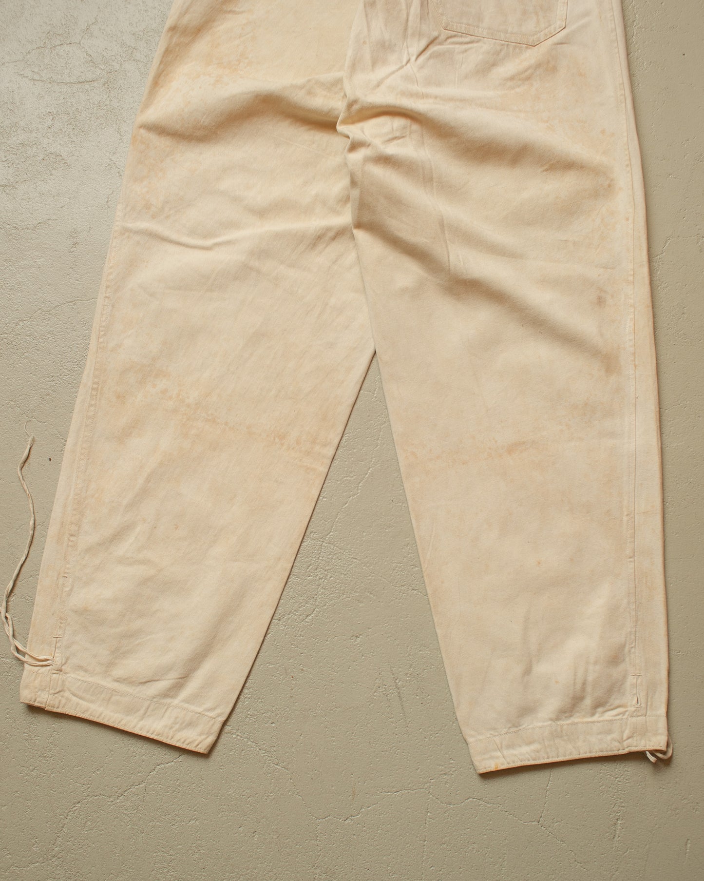 1940s WW2 German M-40 Drillich Pants white - W32 L27,5