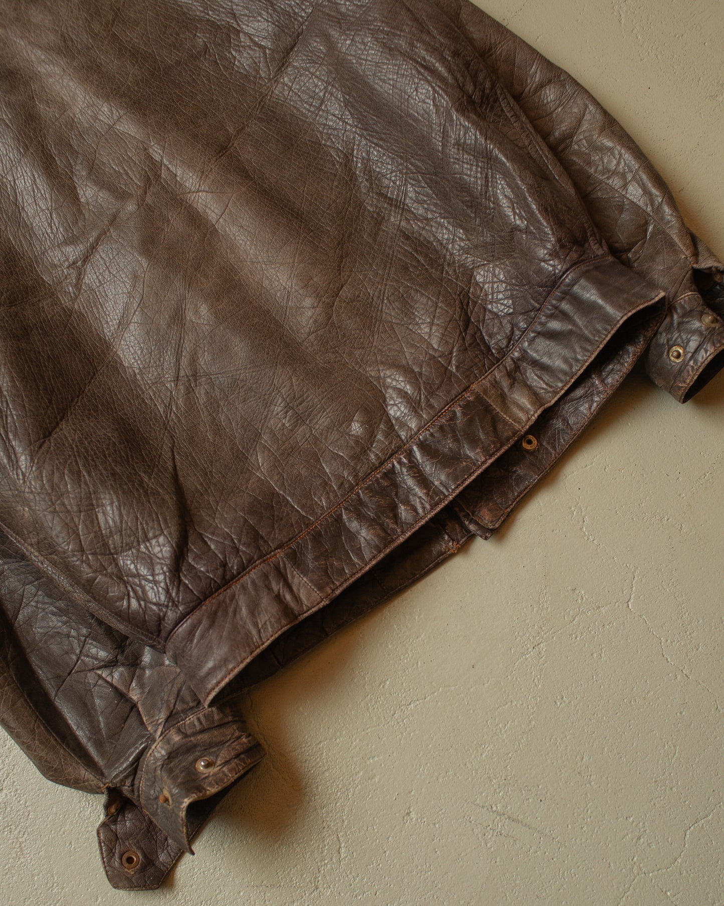 1940s German Leather Jacket brown - S